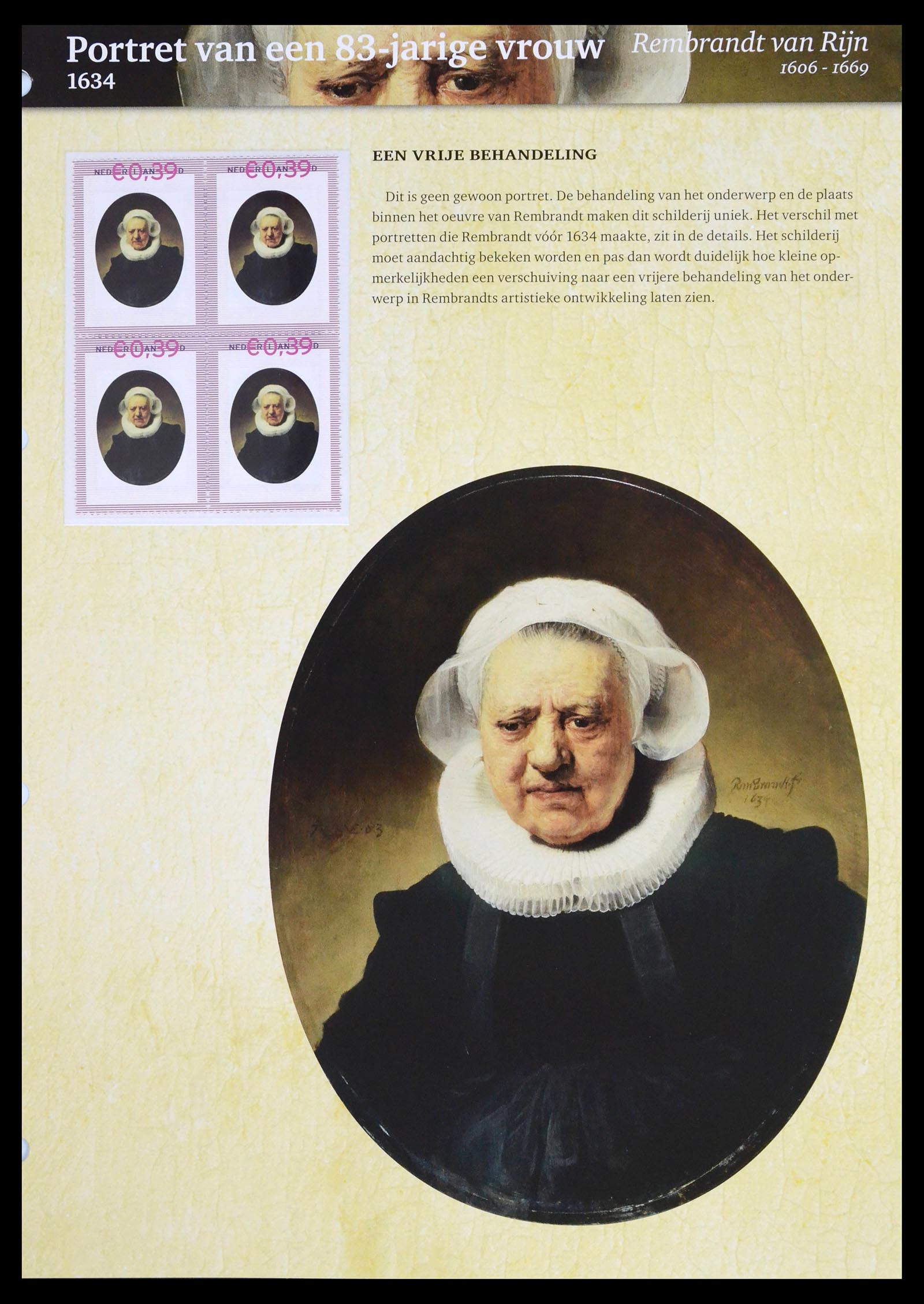 39793 0020 - Stamp collection 39793 Rembrandt in silver.