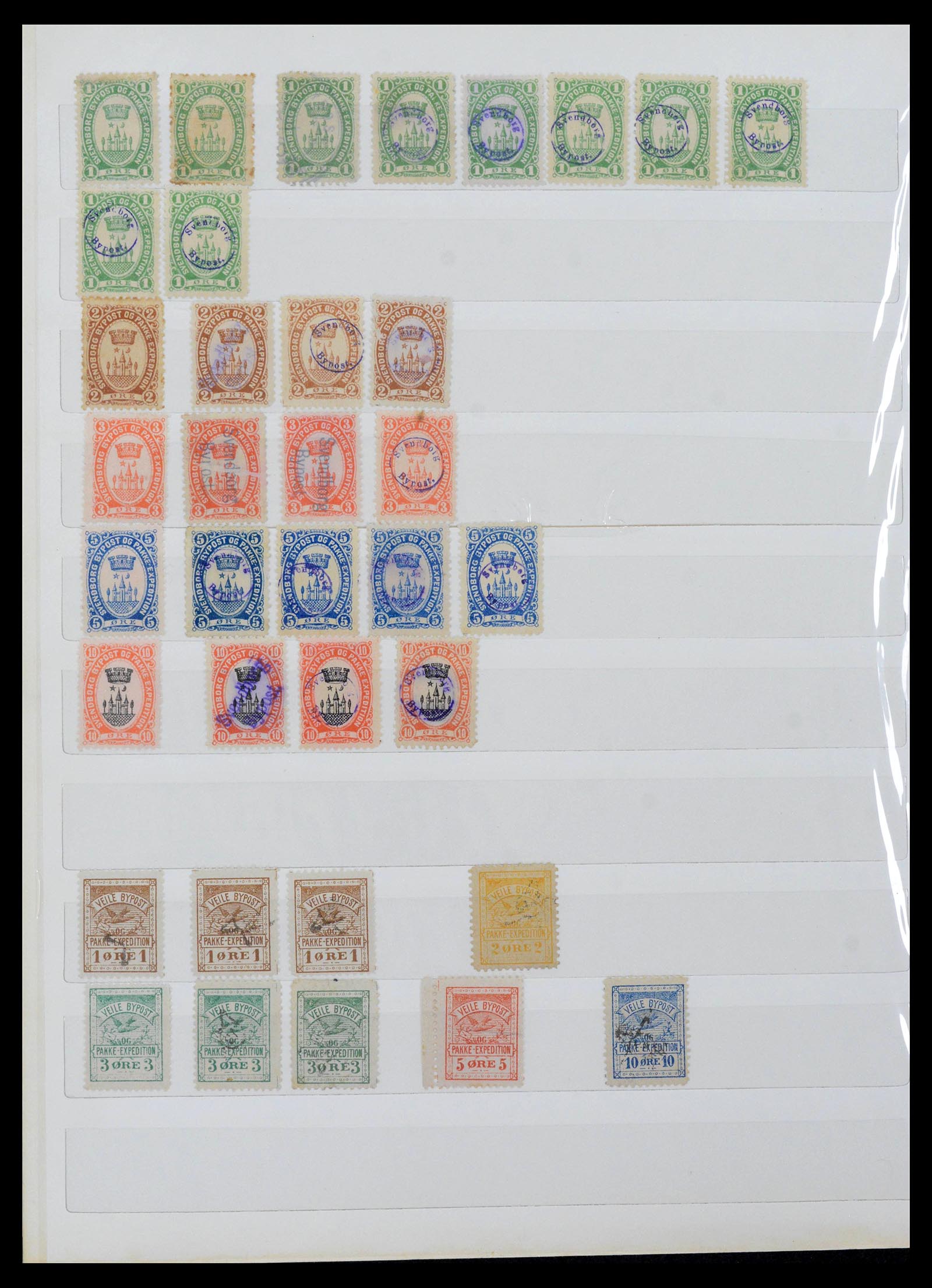 39795 0016 - Stamp collection 39795 Scandinavia local stamps 1886-1900.