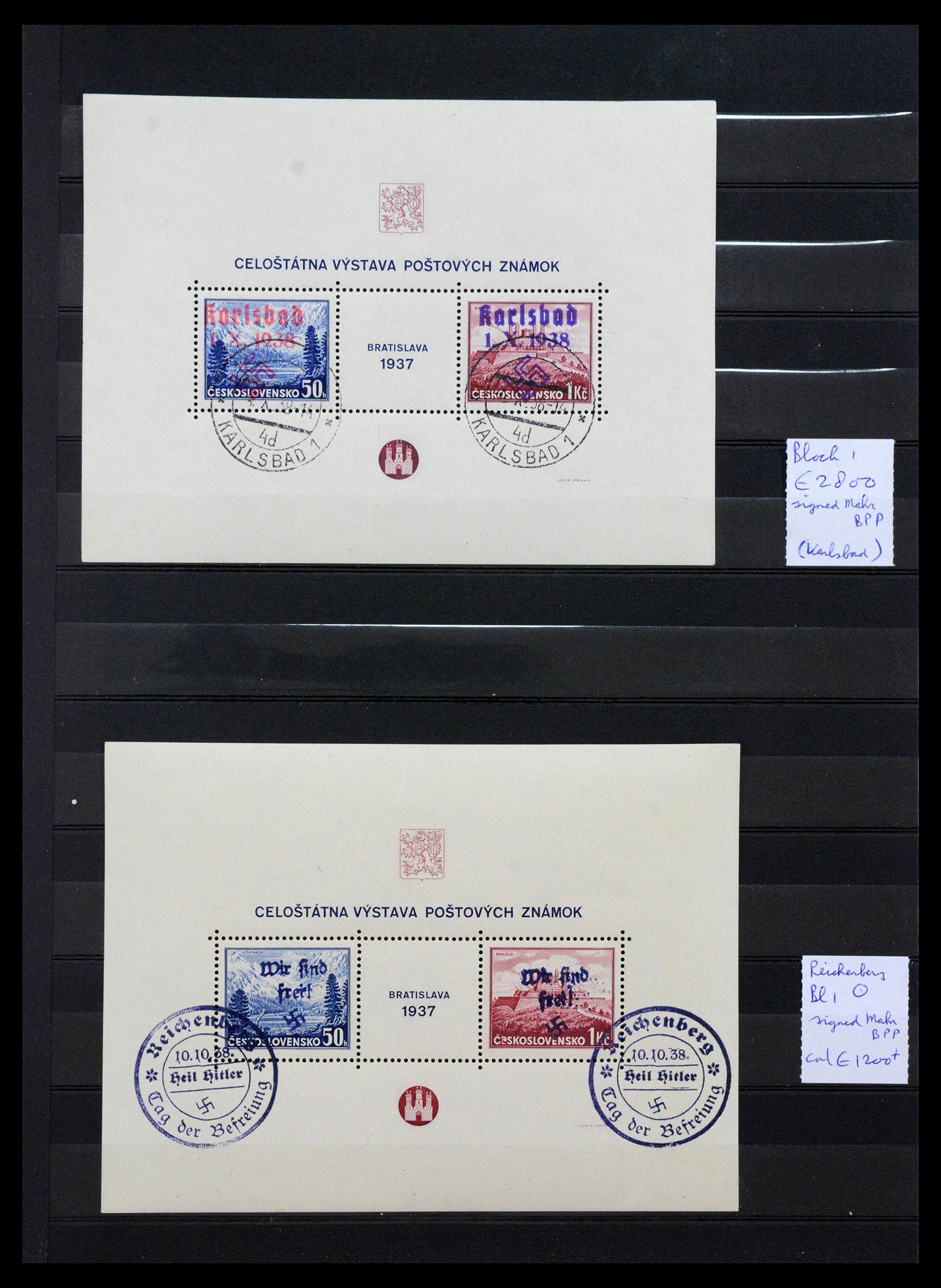 39802 0001 - Postzegelverzameling 39802 Sudetenland 1938.