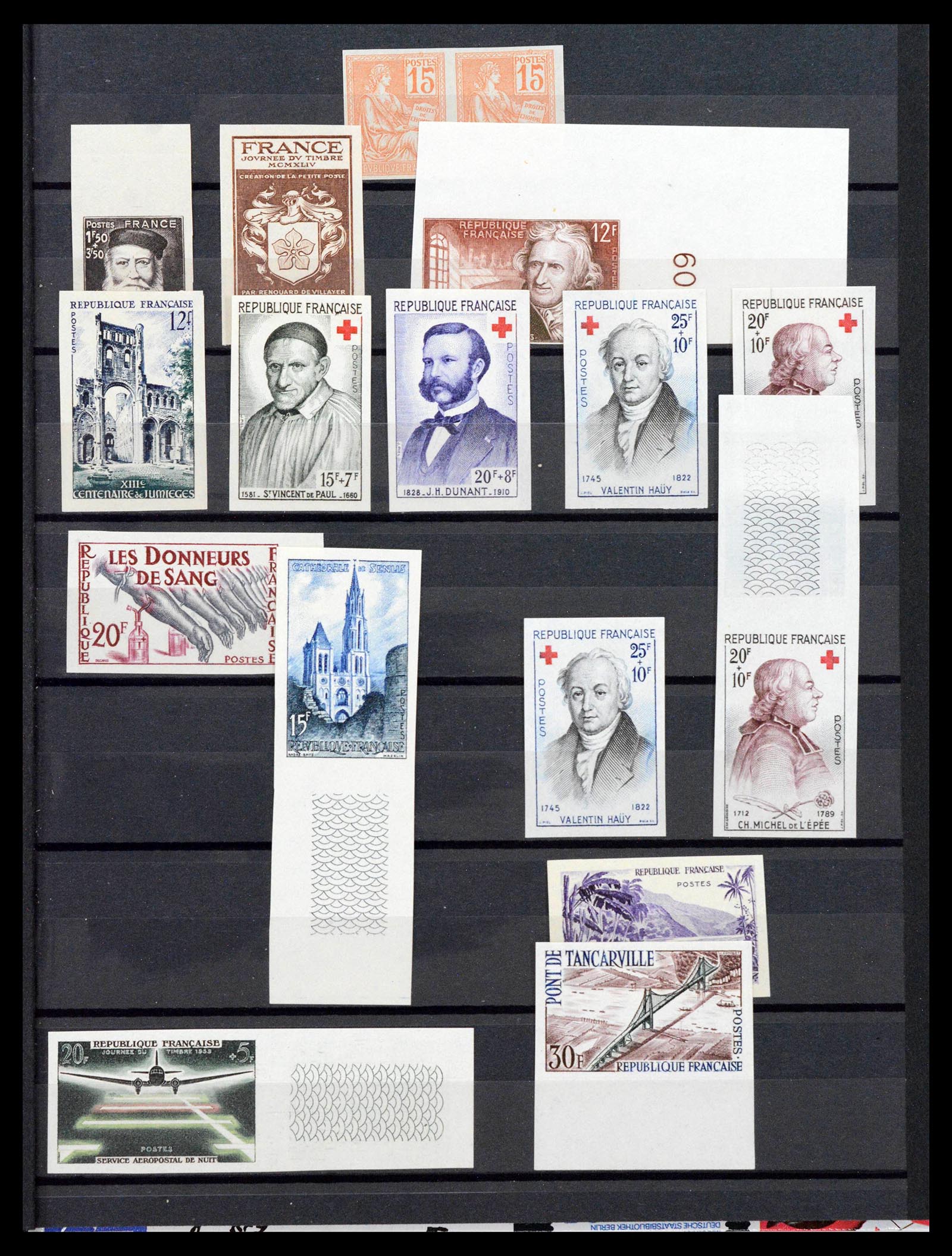 39807 0001 - Stamp collection 39807 France imperforated 1944-1980.