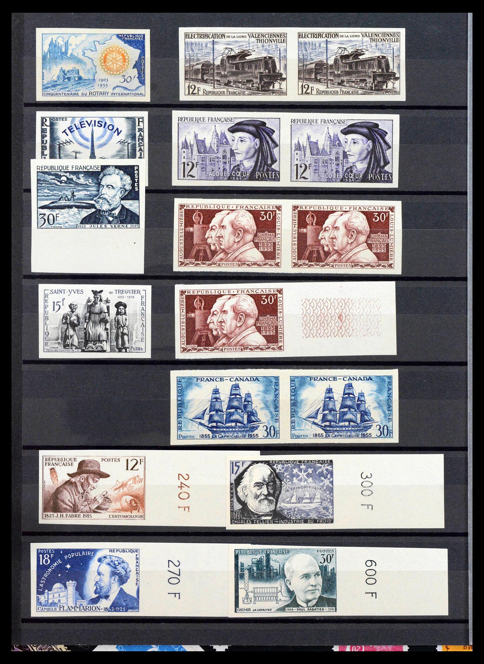 39807 0002 - Stamp collection 39807 France imperforated 1944-1980.