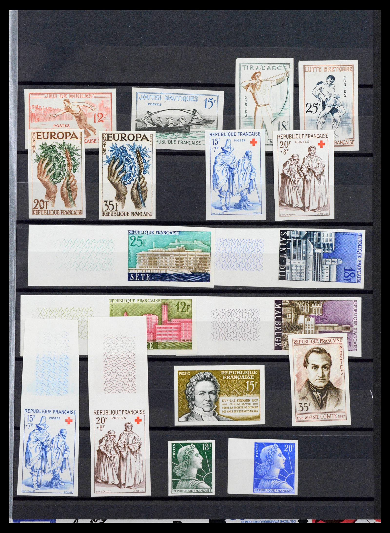 39807 0003 - Stamp collection 39807 France imperforated 1944-1980.