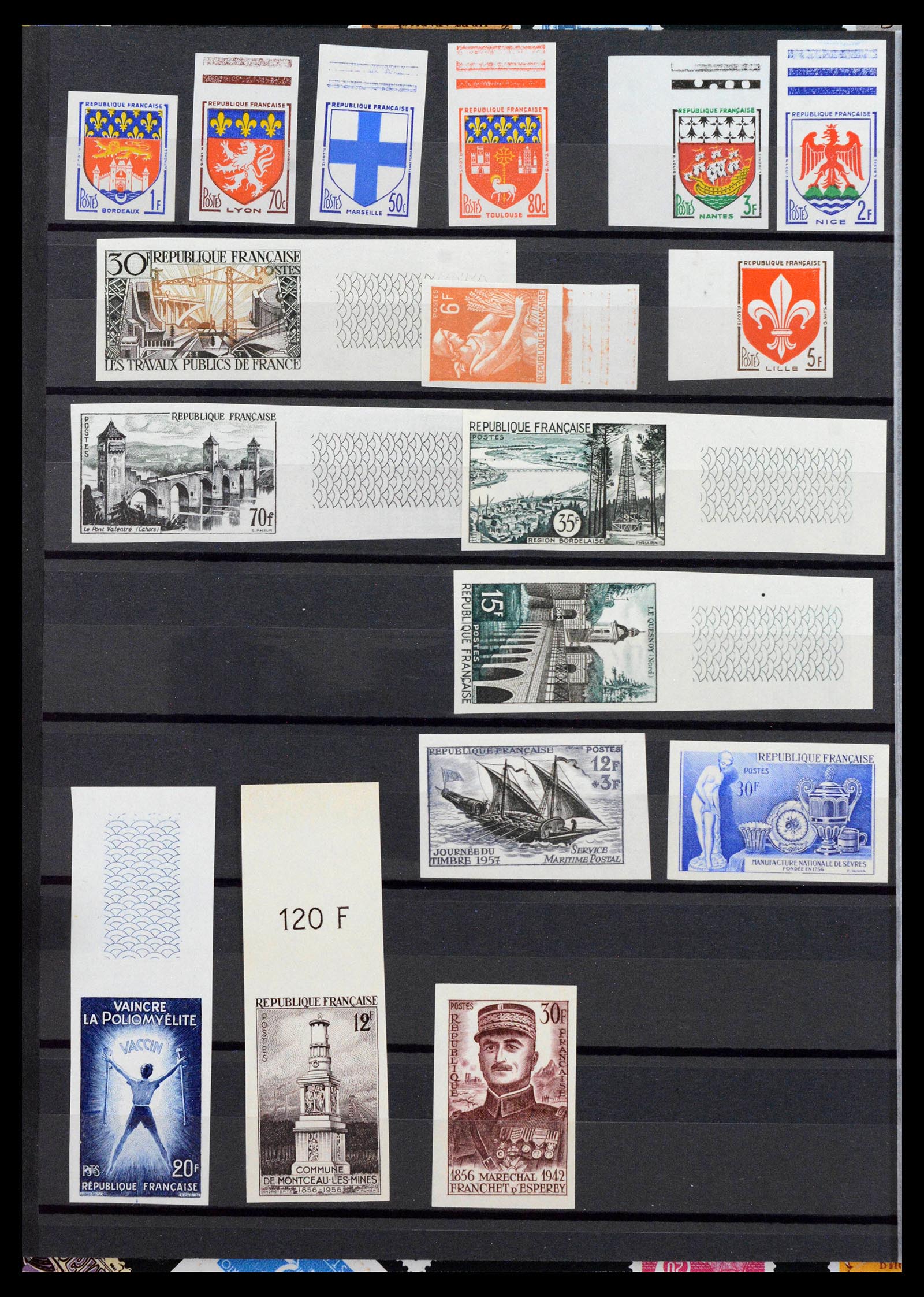 39807 0004 - Stamp collection 39807 France imperforated 1944-1980.