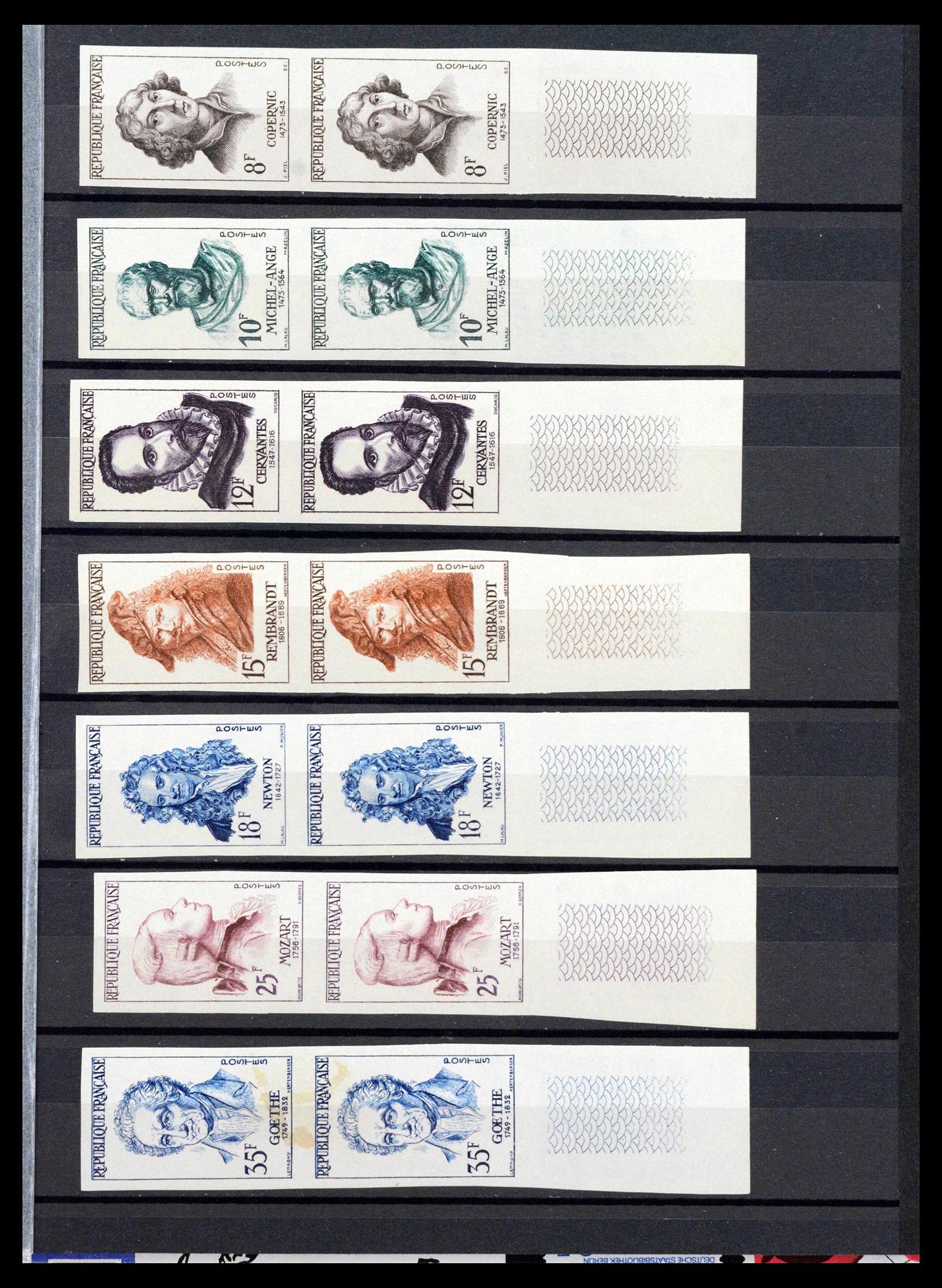 39807 0005 - Stamp collection 39807 France imperforated 1944-1980.