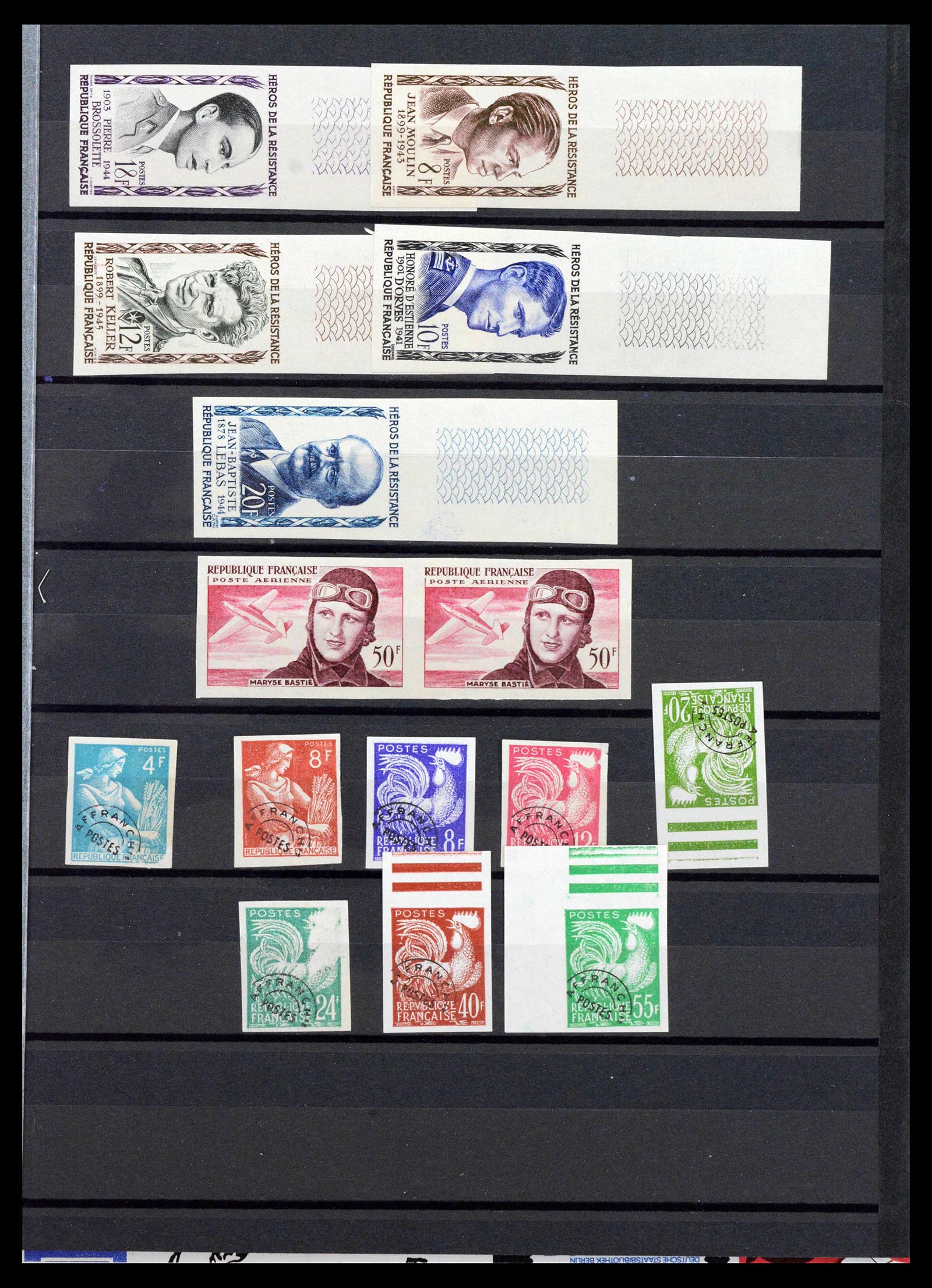 39807 0007 - Stamp collection 39807 France imperforated 1944-1980.