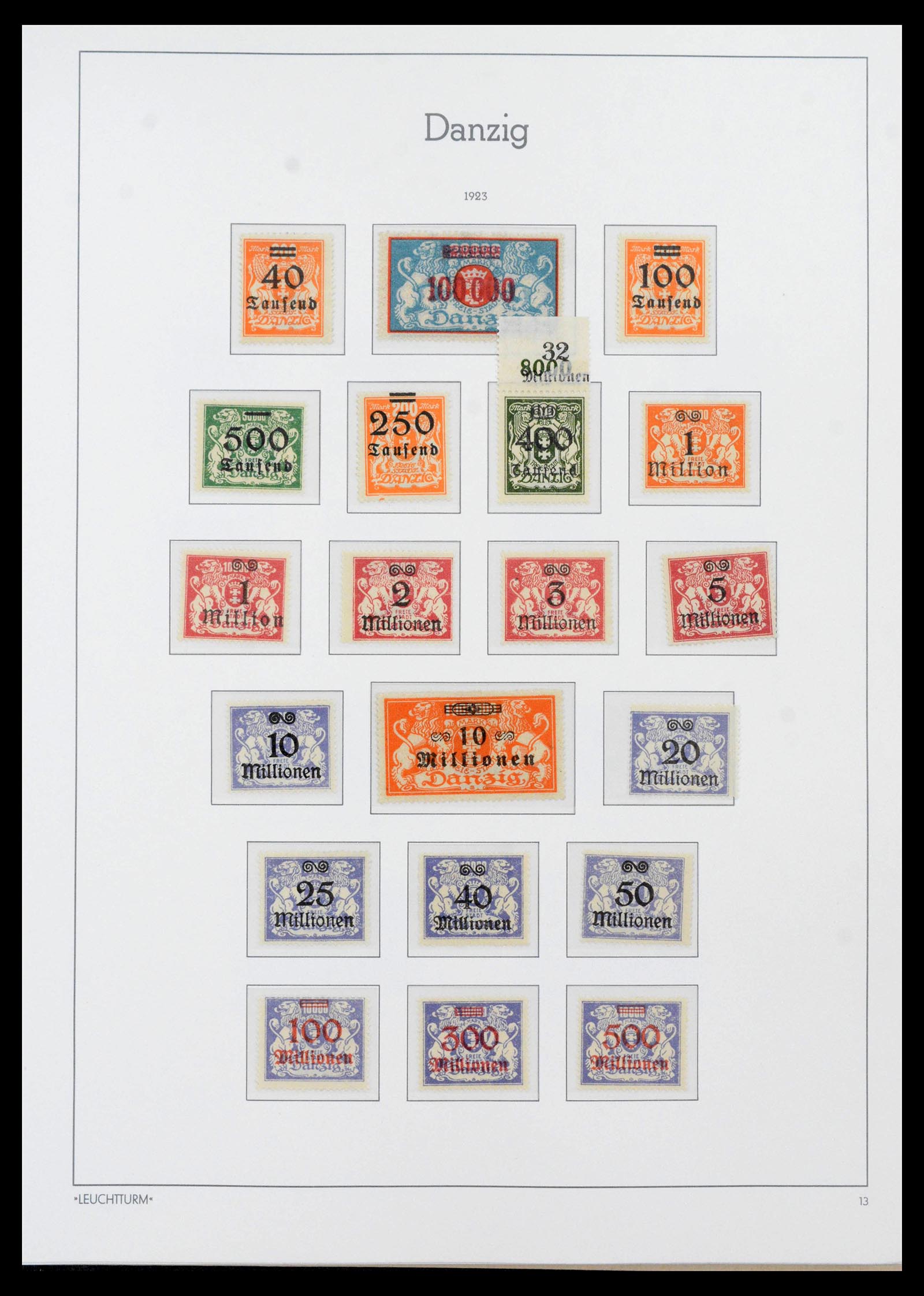 39815 0013 - Stamp collection 39815 Danzig complete 1920-1939.