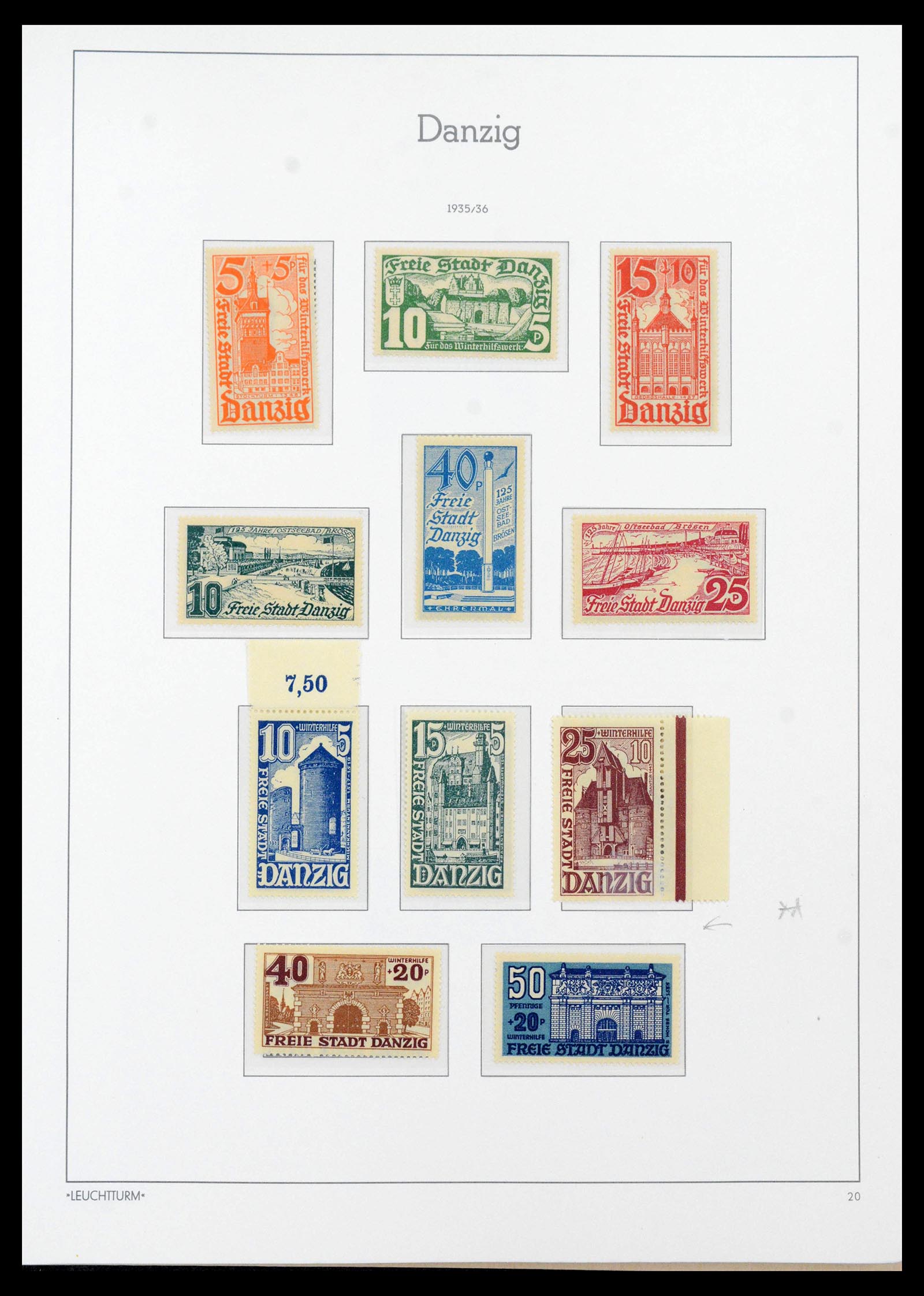 39815 0020 - Stamp collection 39815 Danzig complete 1920-1939.