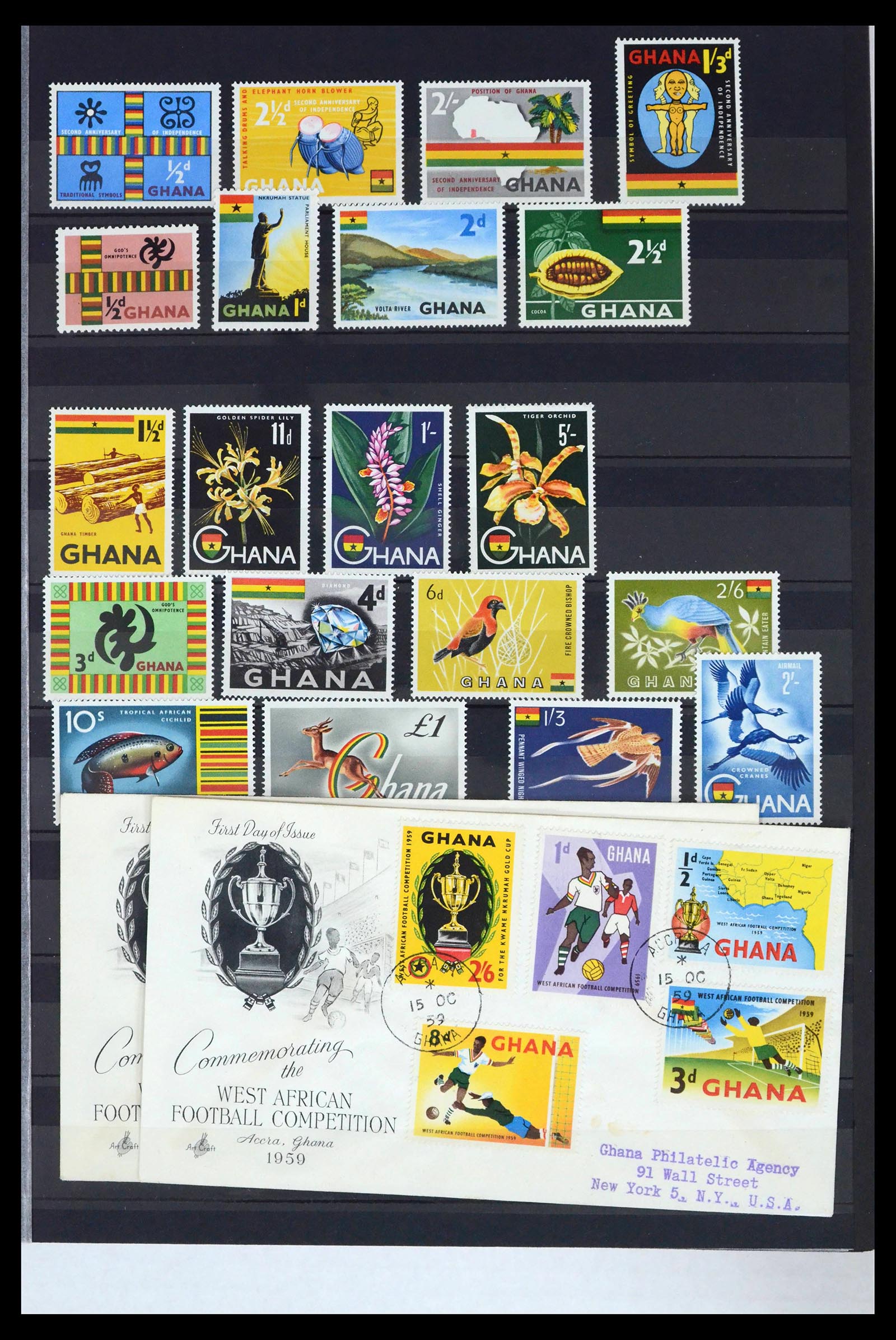 39817 0003 - Postzegelverzameling 39817 Ghana vanaf 1958.