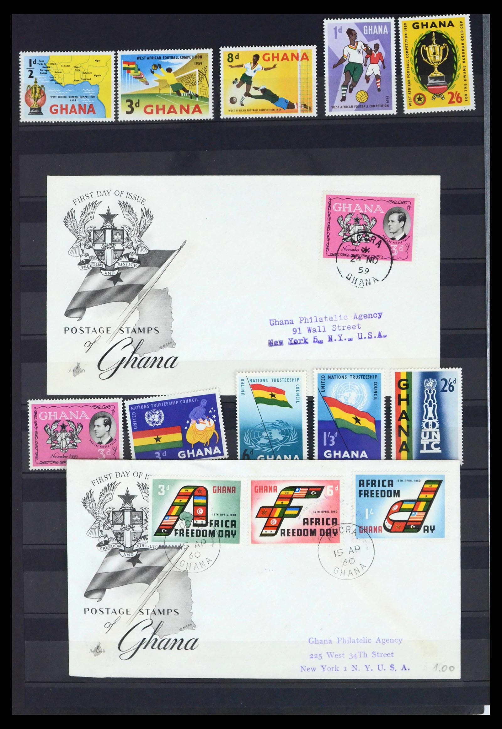 39817 0004 - Postzegelverzameling 39817 Ghana vanaf 1958.