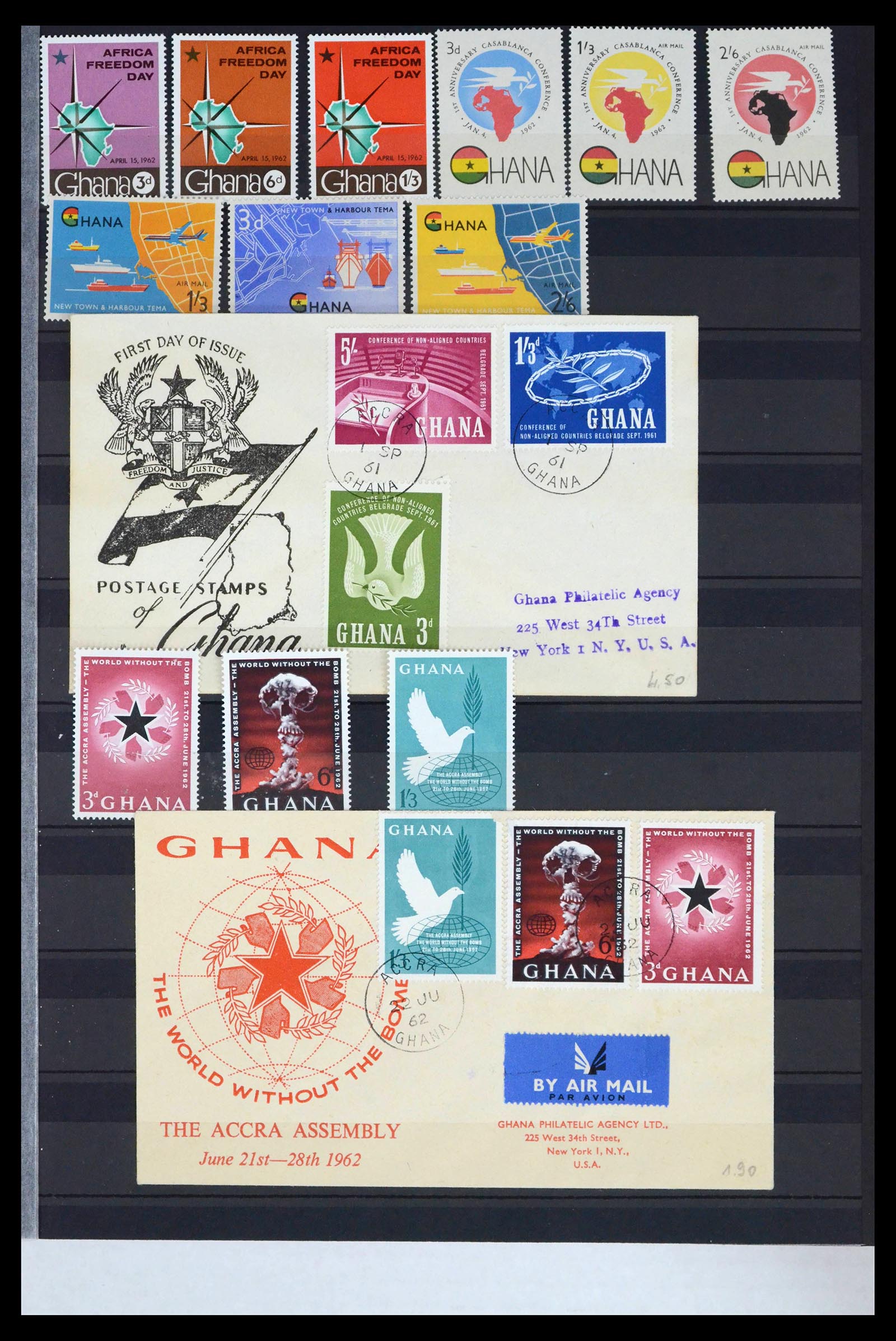 39817 0007 - Postzegelverzameling 39817 Ghana vanaf 1958.