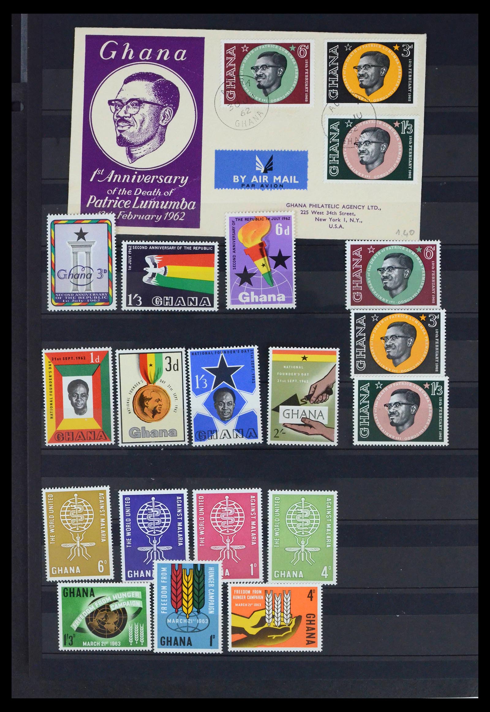 39817 0008 - Postzegelverzameling 39817 Ghana vanaf 1958.