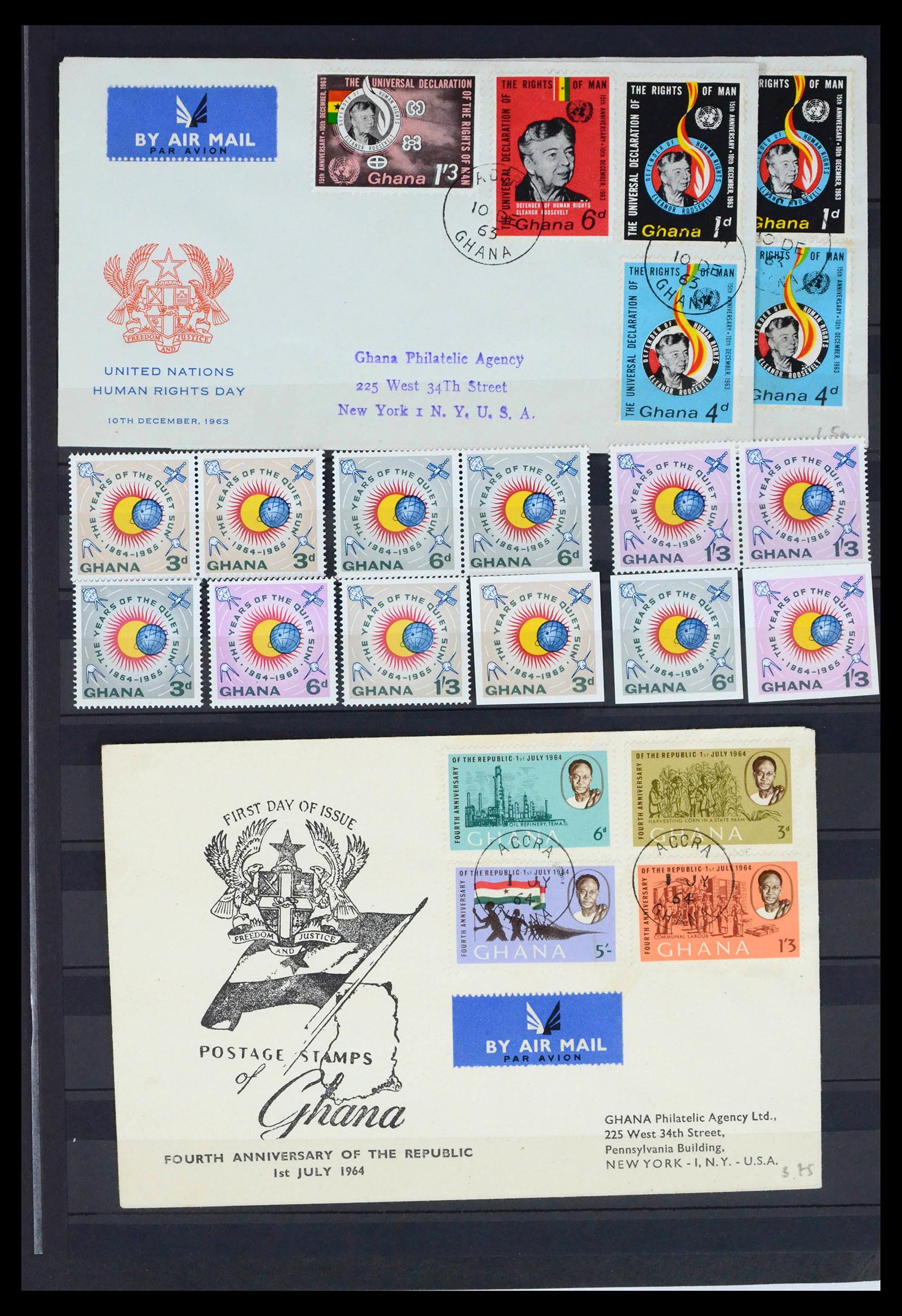 39817 0010 - Postzegelverzameling 39817 Ghana vanaf 1958.