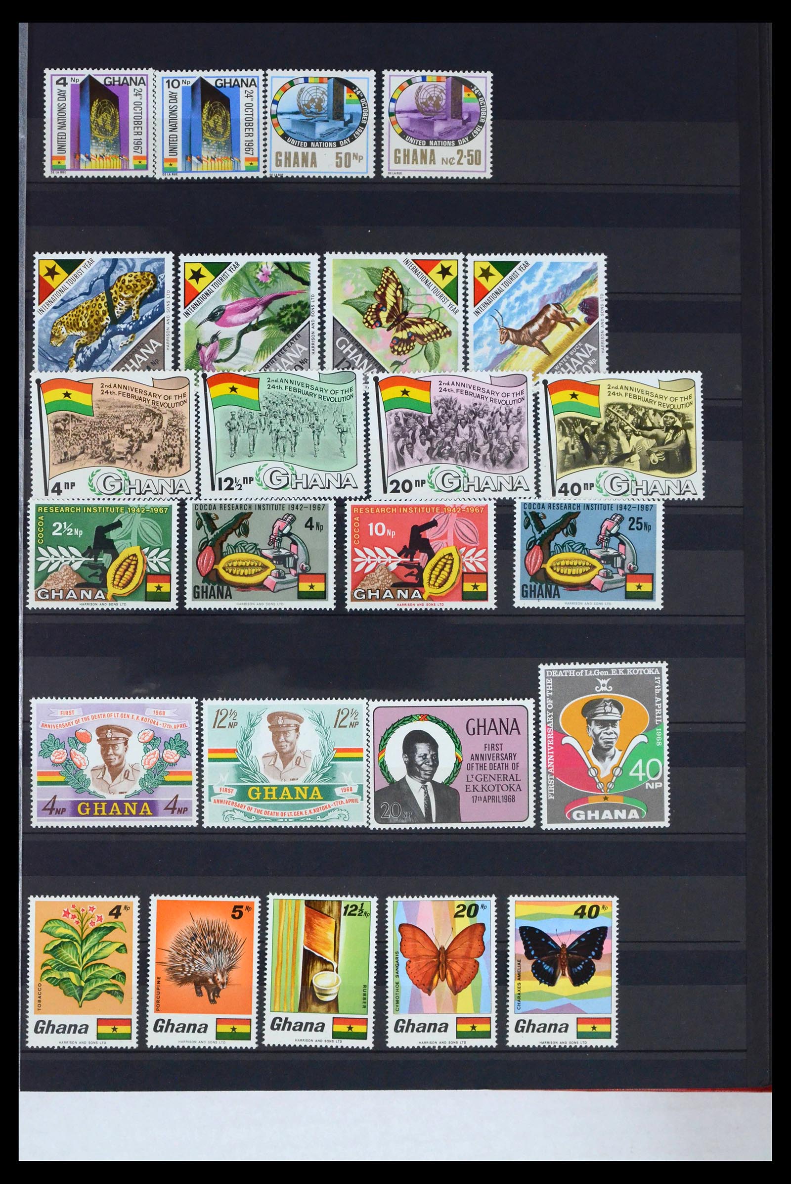 39817 0017 - Postzegelverzameling 39817 Ghana vanaf 1958.