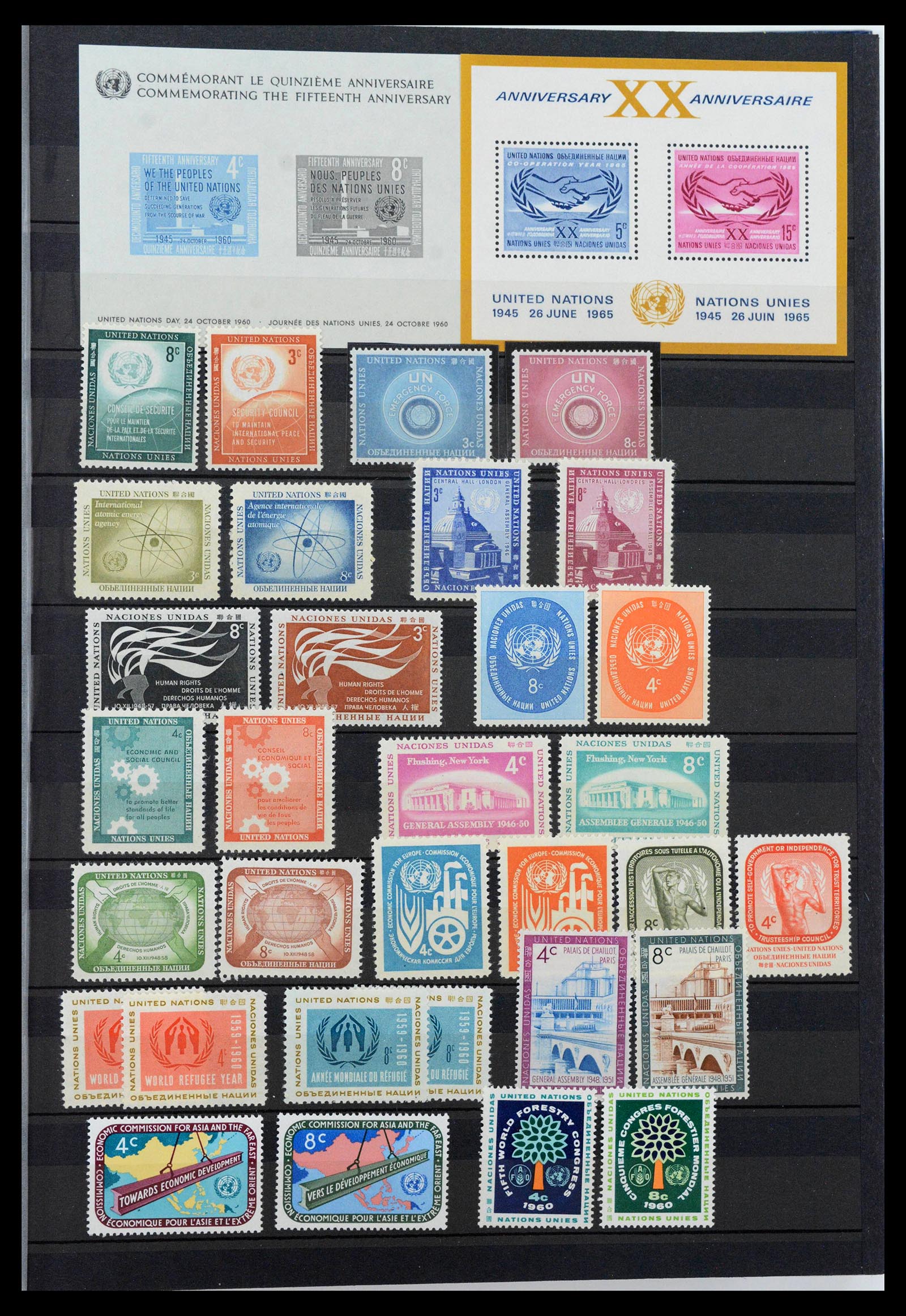 39826 0003 - Stamp collection 39826 Verenigde Naties 1951-2005.