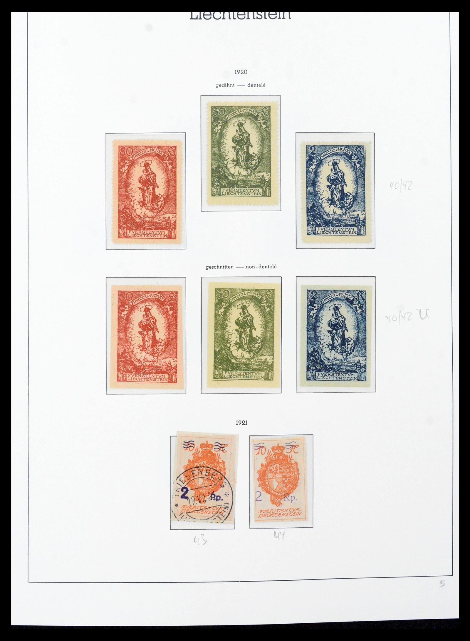 39835 0005 - Stamp collection 39835 Liechtenstein complete 1912-1980.