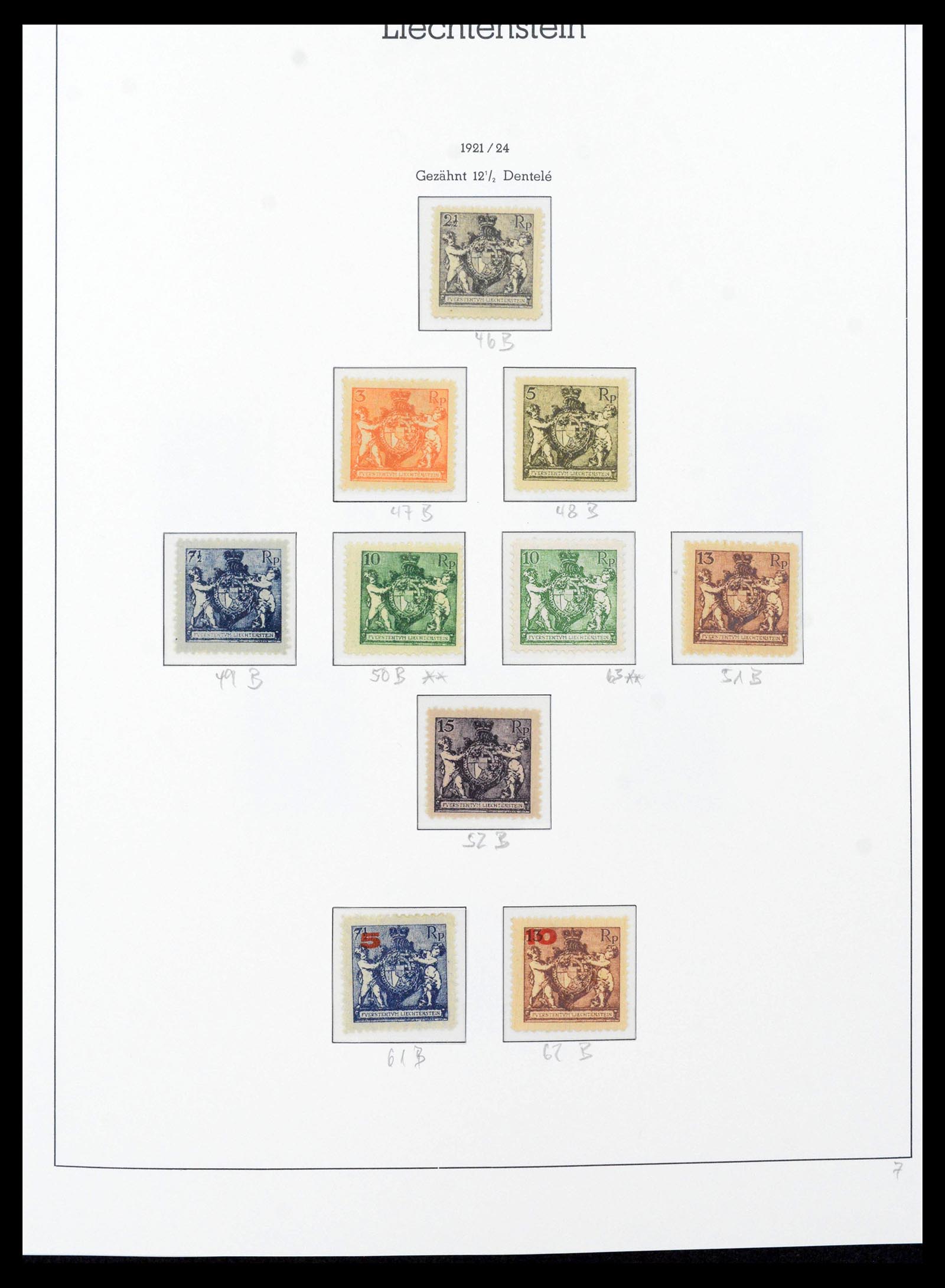 39835 0007 - Stamp collection 39835 Liechtenstein complete 1912-1980.