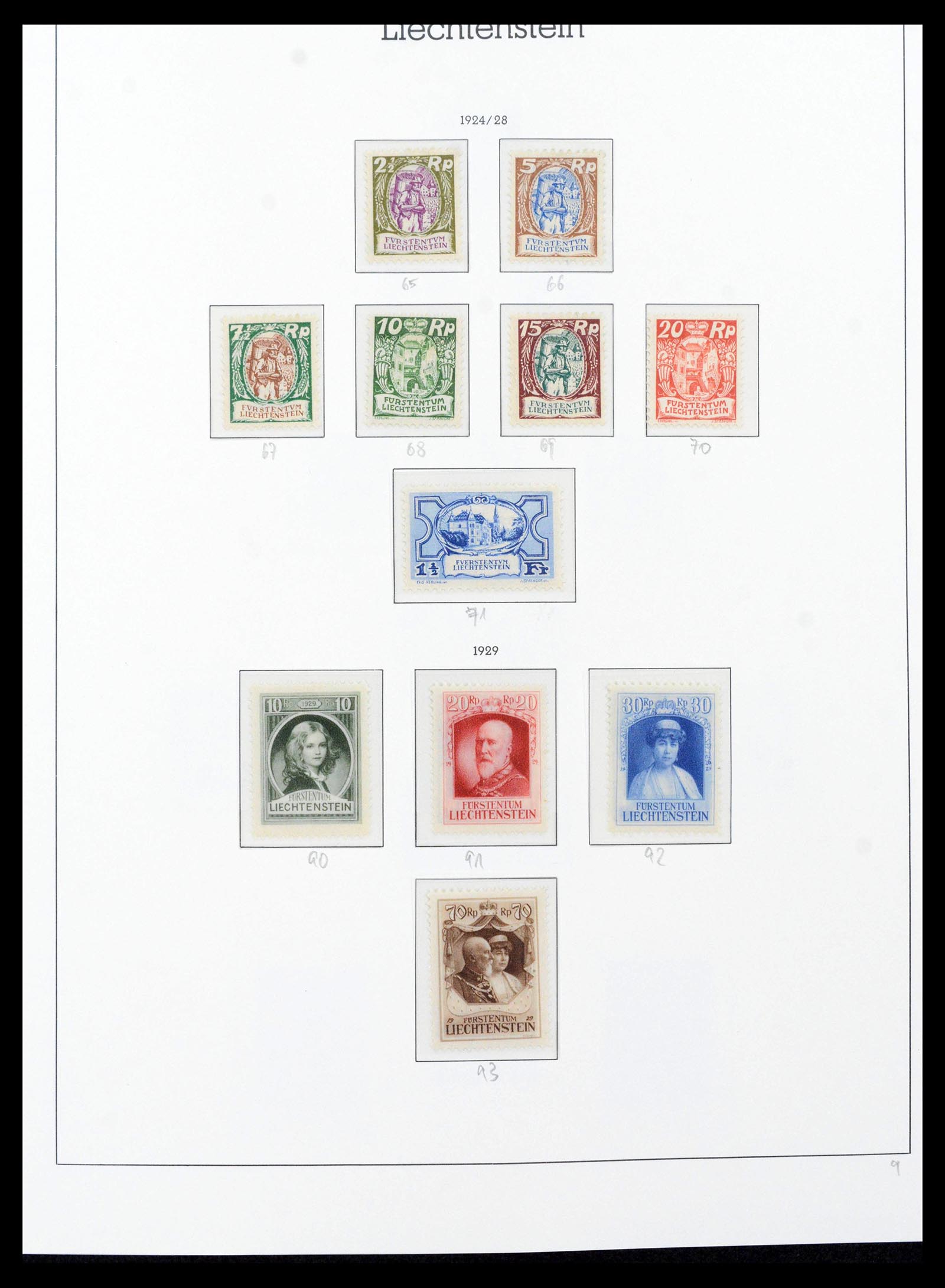 39835 0009 - Stamp collection 39835 Liechtenstein complete 1912-1980.