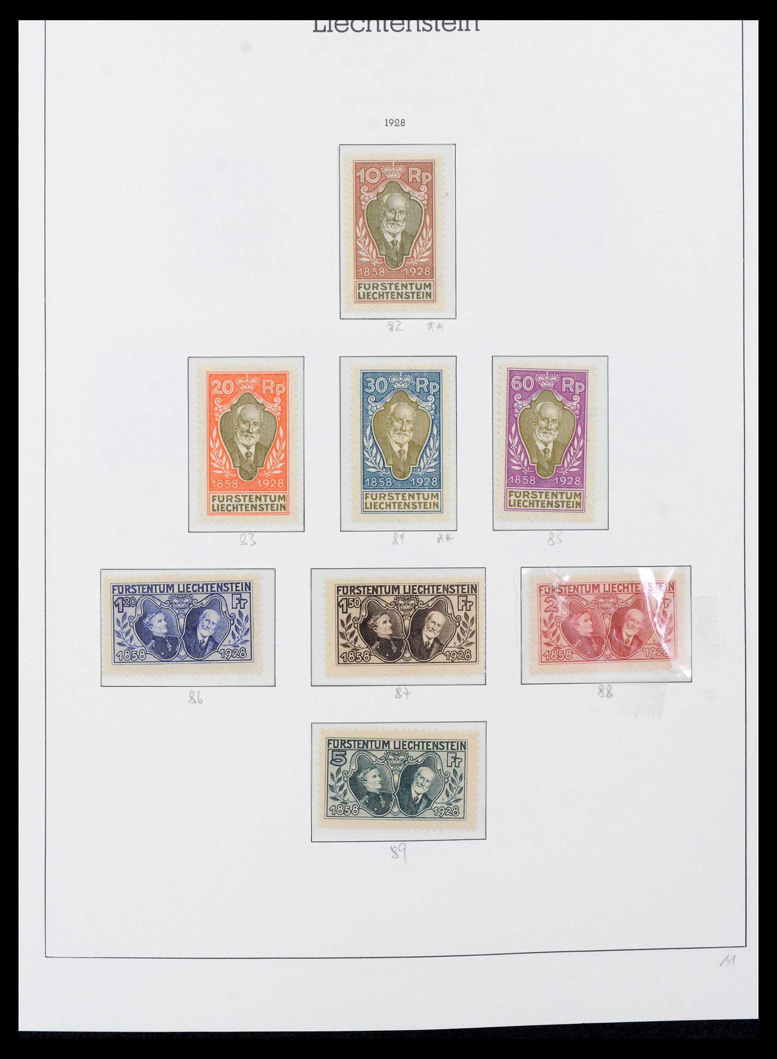 39835 0011 - Stamp collection 39835 Liechtenstein complete 1912-1980.