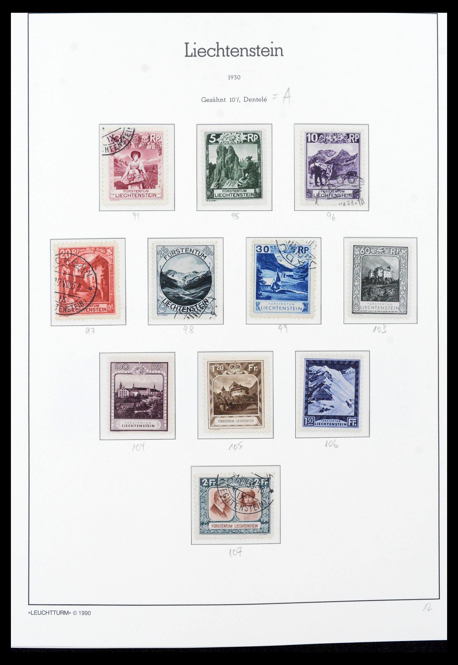 39835 0012 - Stamp collection 39835 Liechtenstein complete 1912-1980.