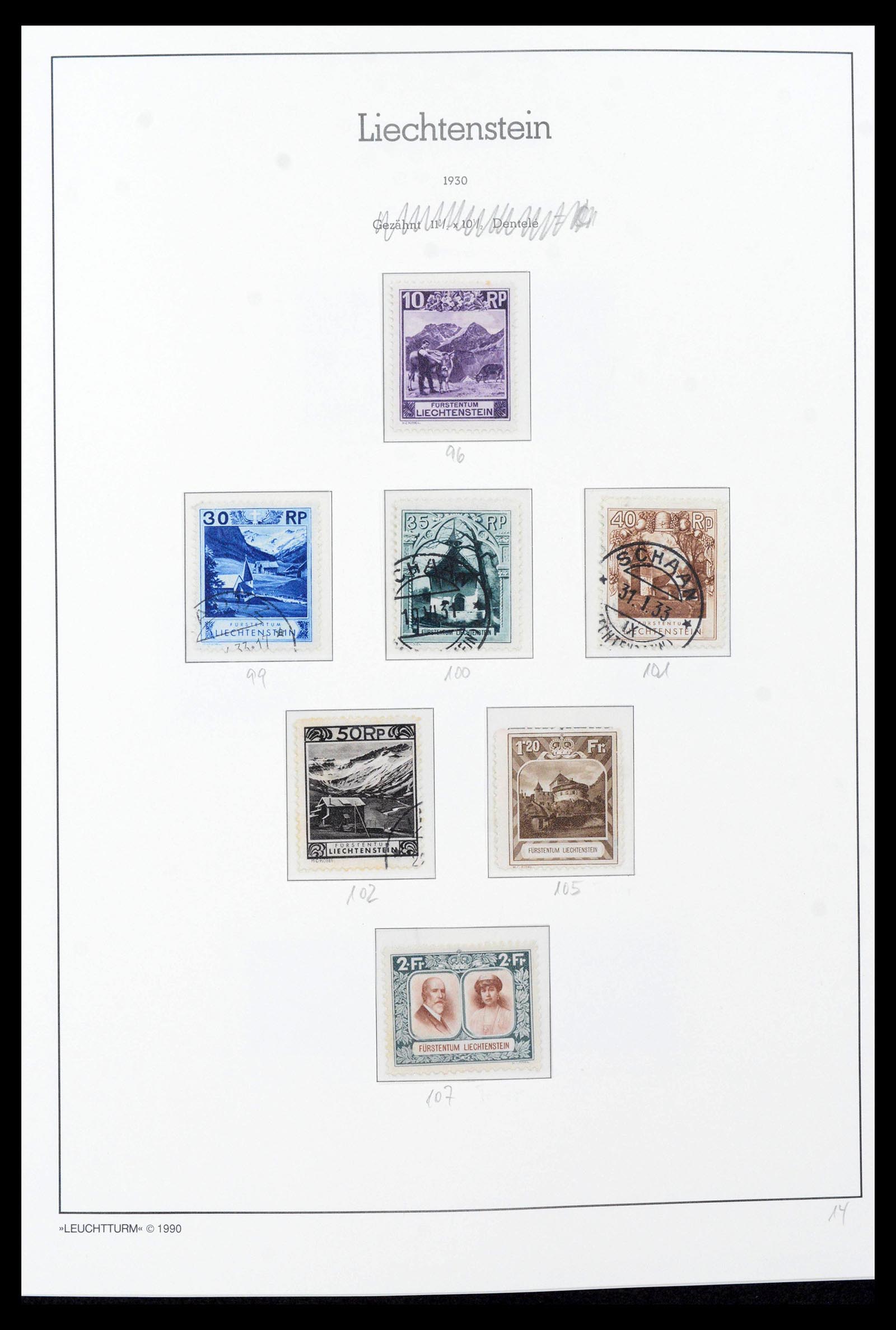 39835 0014 - Stamp collection 39835 Liechtenstein complete 1912-1980.