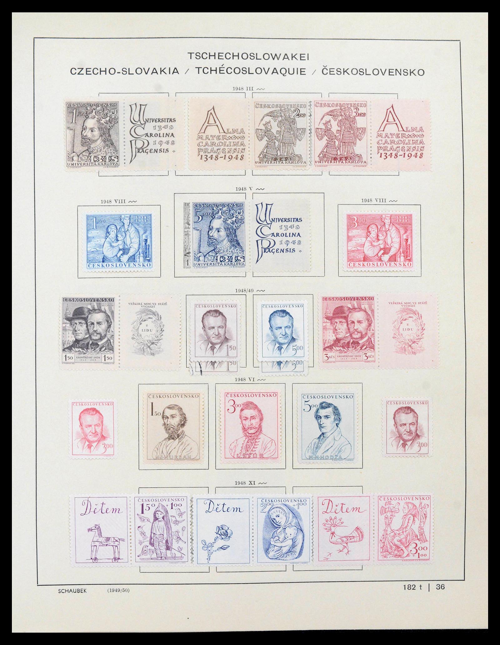 39836 0011 - Stamp collection 39836 Czechoslovakia 1945-1970.