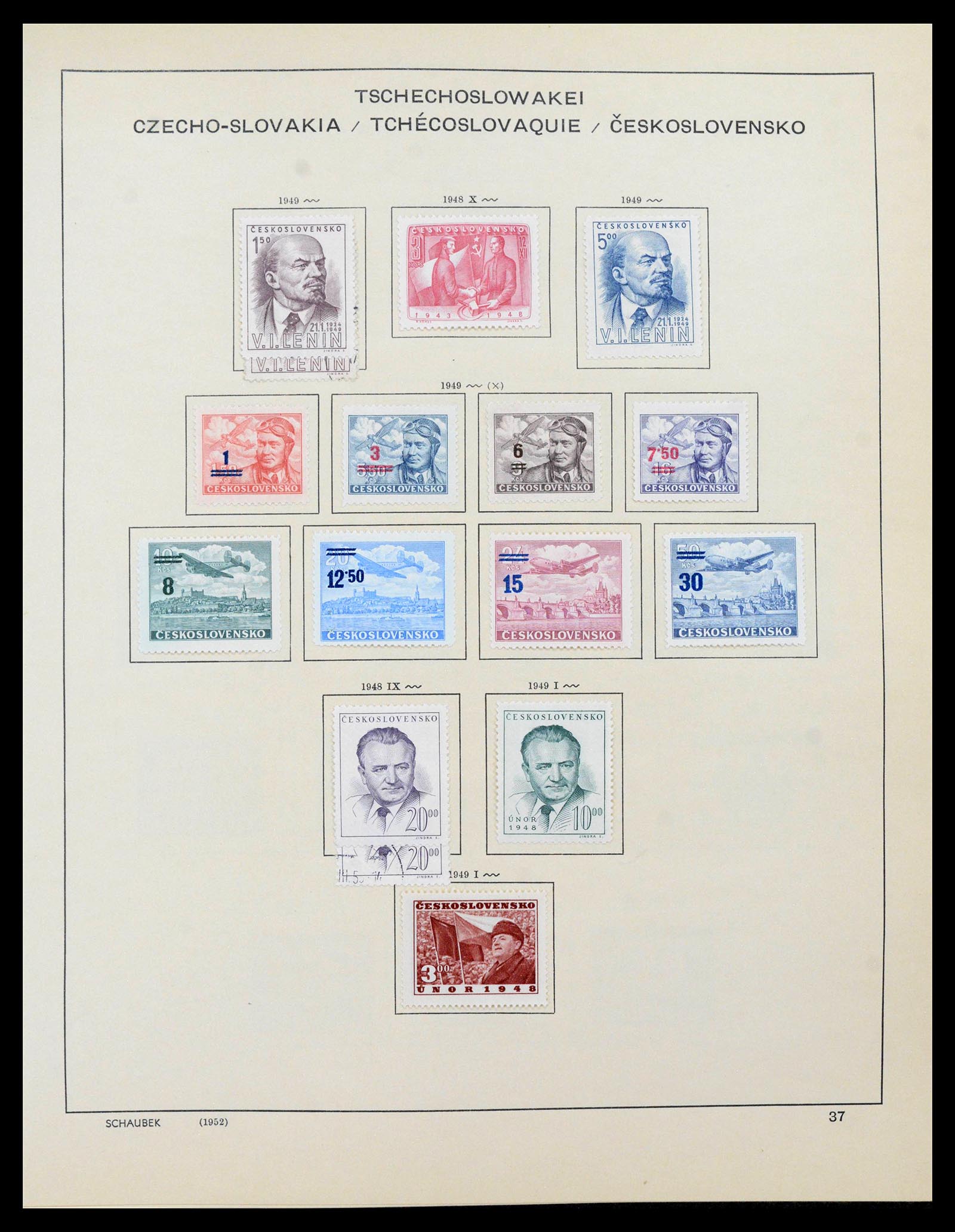 39836 0012 - Stamp collection 39836 Czechoslovakia 1945-1970.