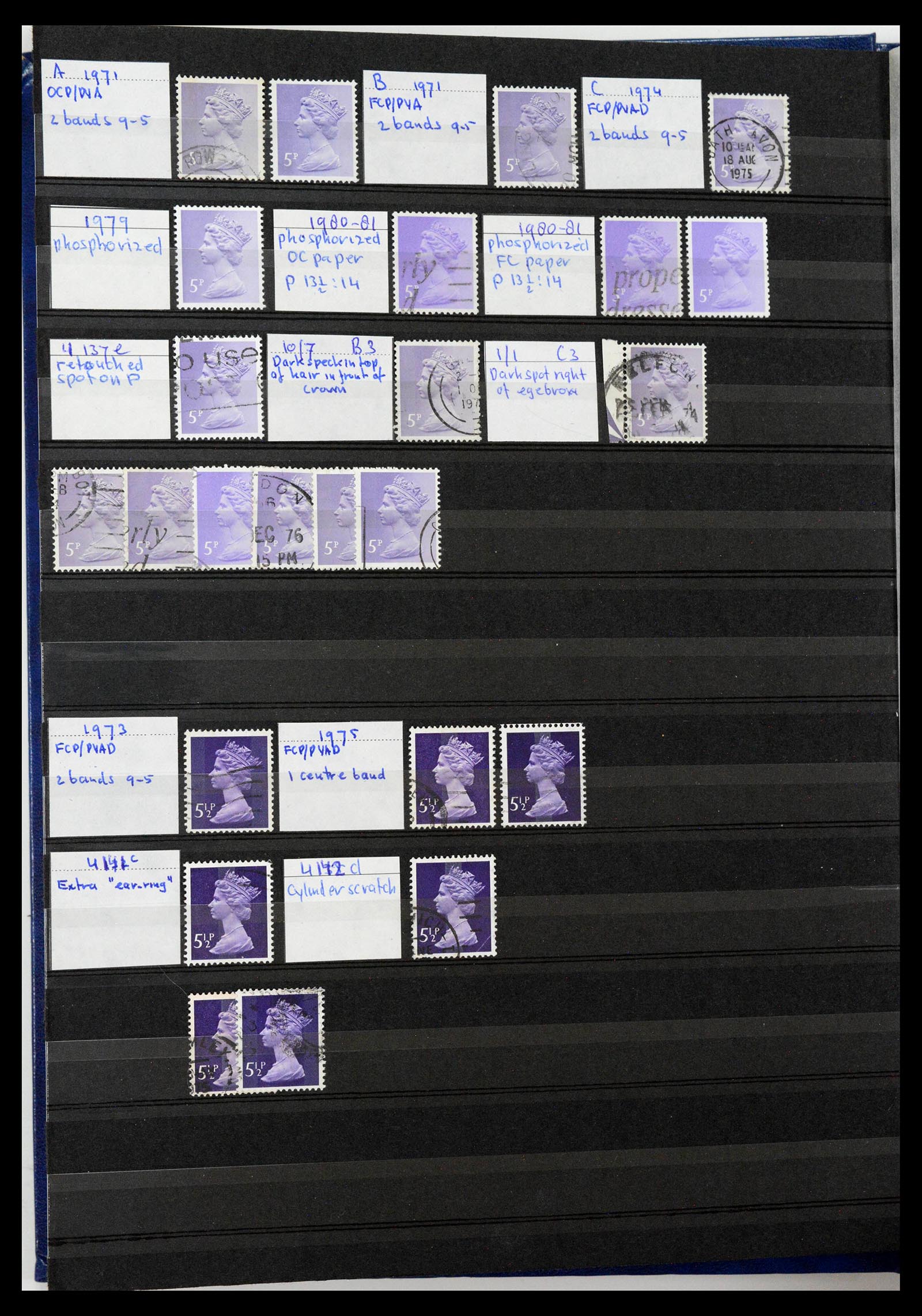 39839 0013 - Stamp collection 39839 Great Britain Machins 1971-2000.