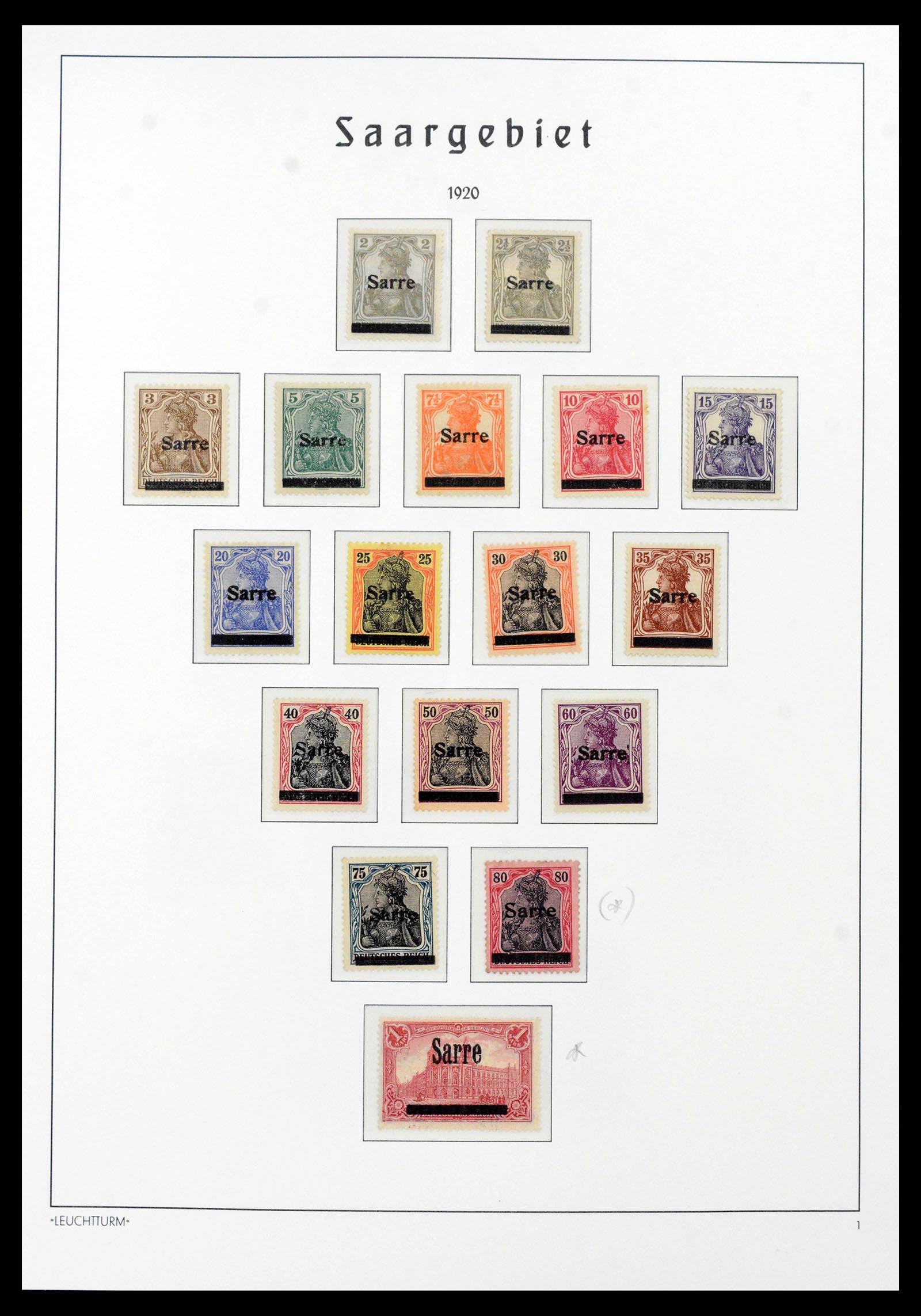 39842 0001 - Stamp collection 39842 Saar complete 1920-1934.