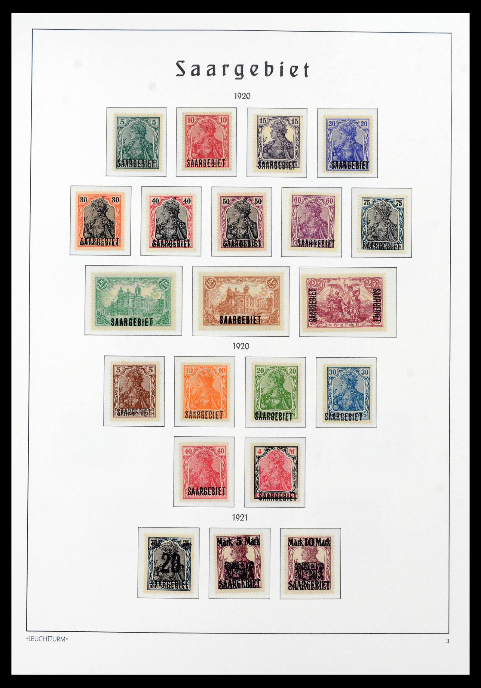 39842 0003 - Stamp collection 39842 Saar complete 1920-1934.