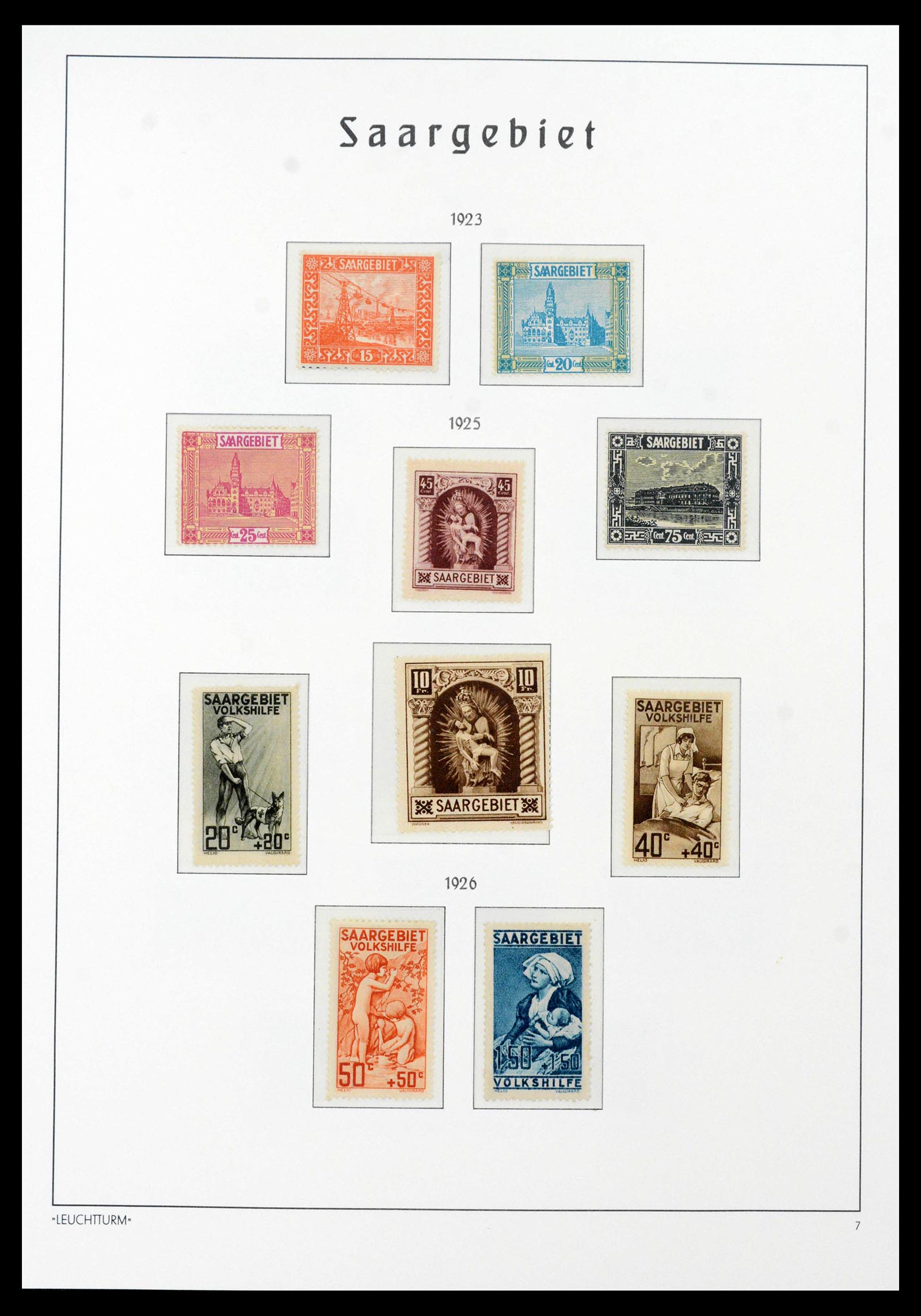 39842 0007 - Stamp collection 39842 Saar complete 1920-1934.