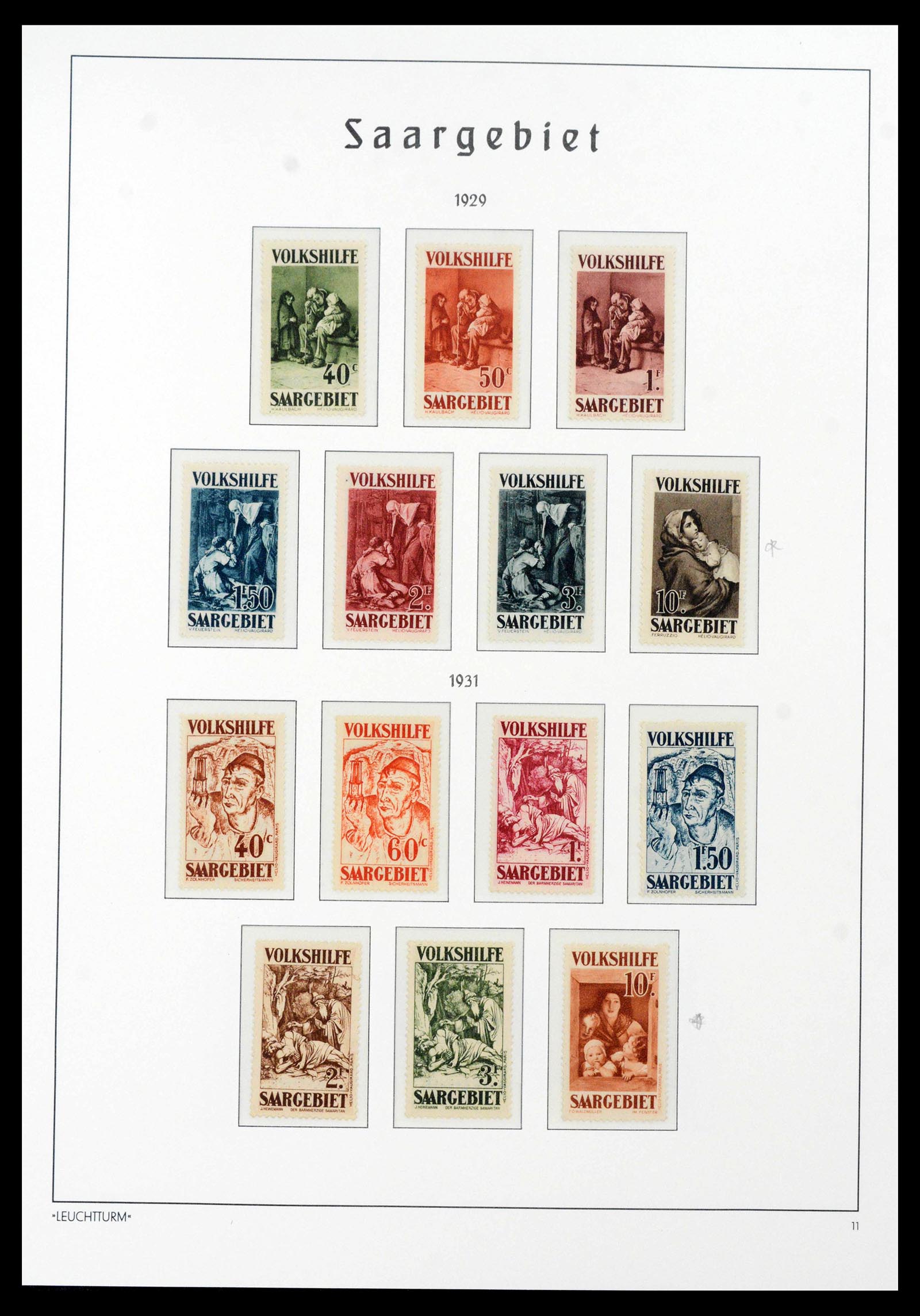 39842 0011 - Stamp collection 39842 Saar complete 1920-1934.