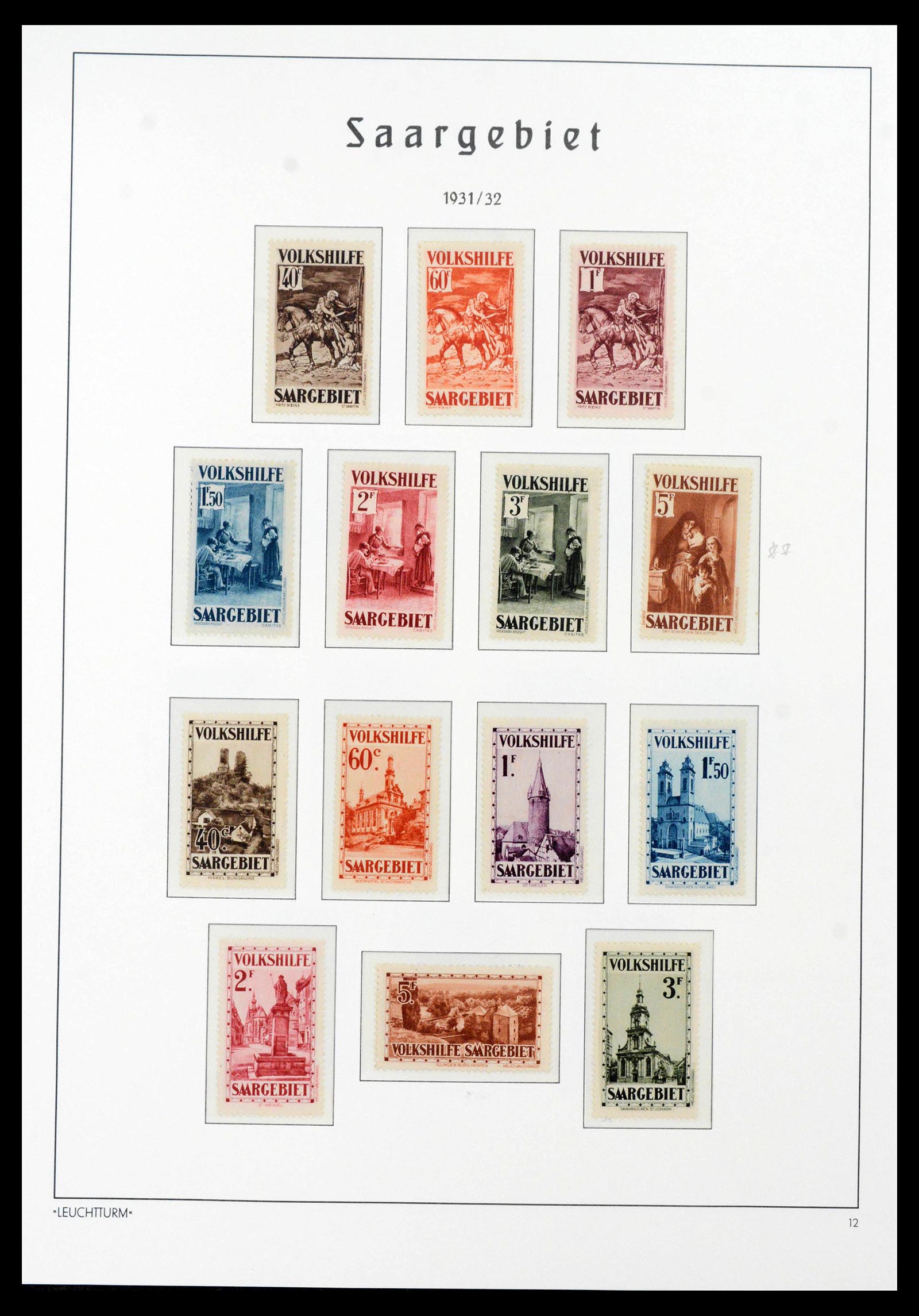 39842 0012 - Stamp collection 39842 Saar complete 1920-1934.