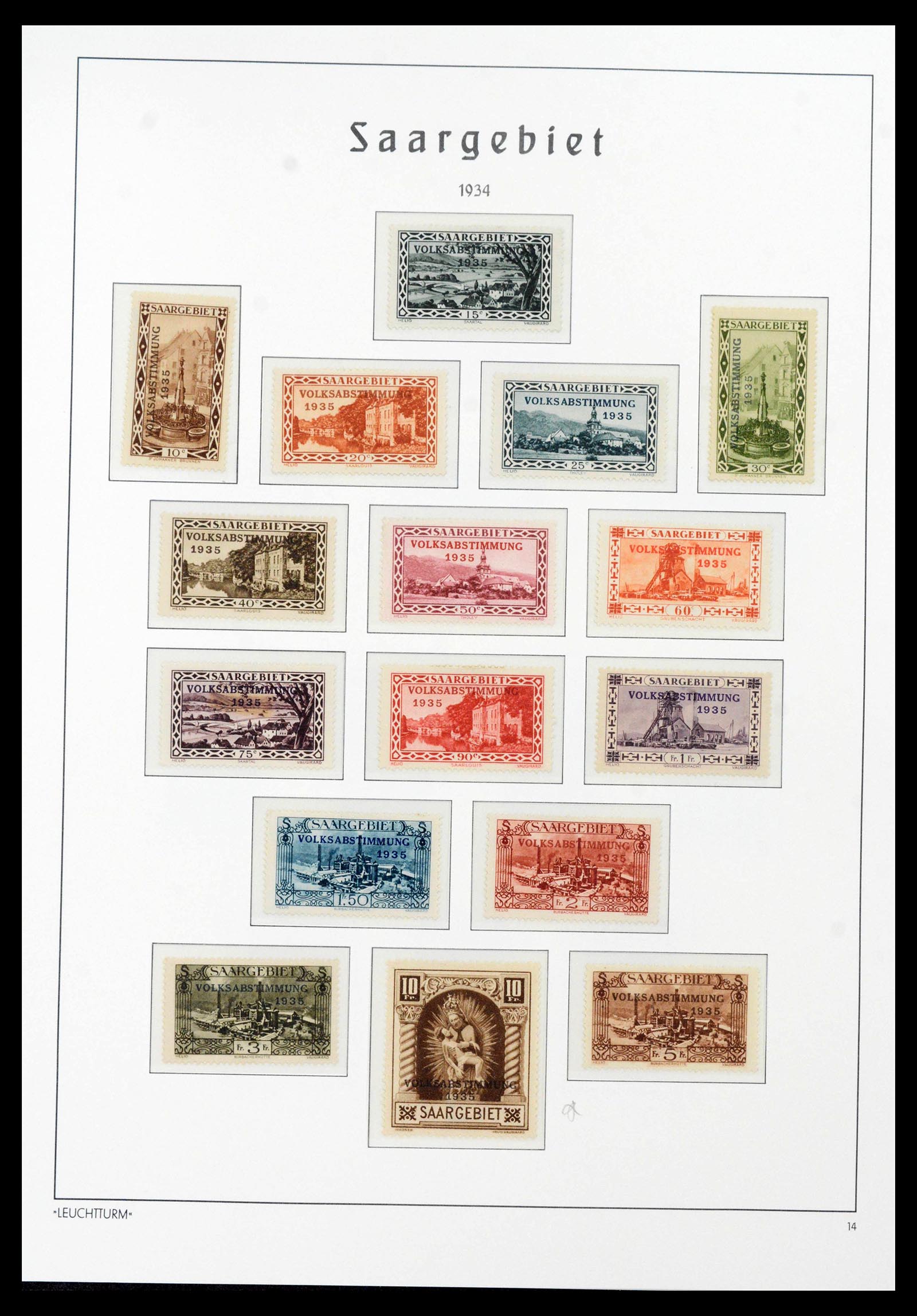 39842 0014 - Stamp collection 39842 Saar complete 1920-1934.