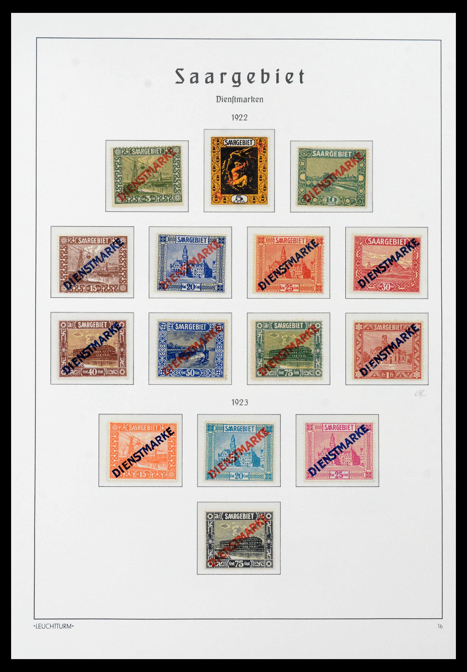 39842 0016 - Stamp collection 39842 Saar complete 1920-1934.