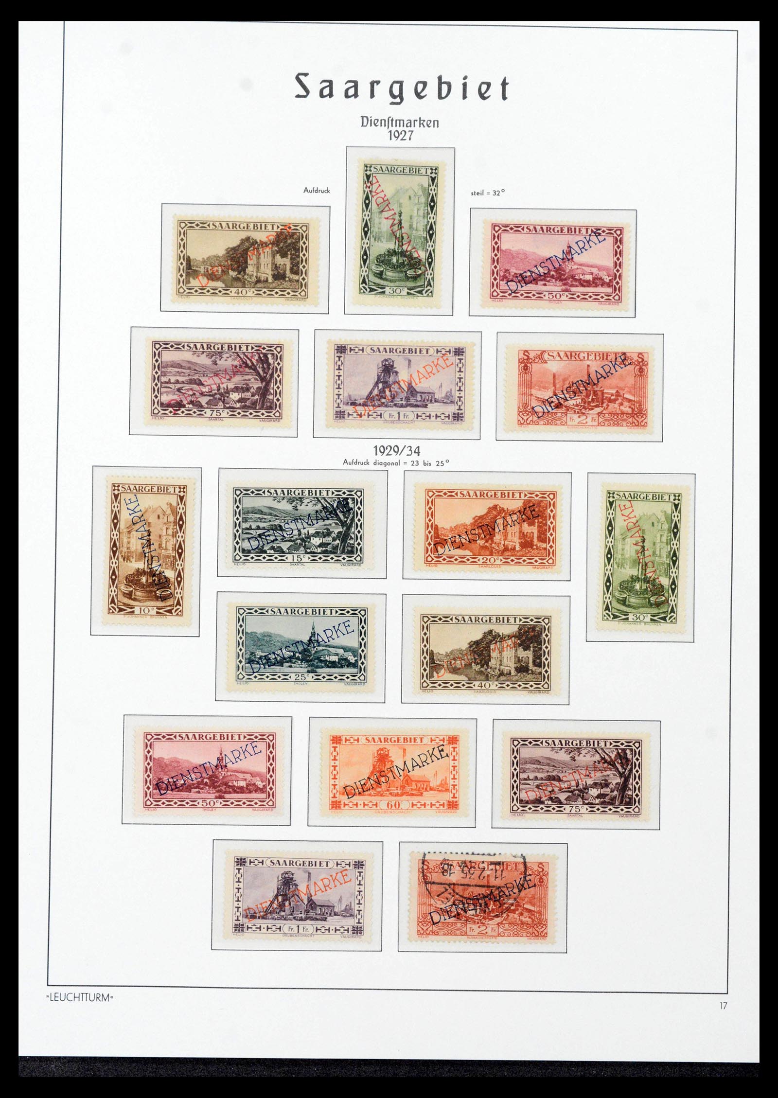 39842 0017 - Stamp collection 39842 Saar complete 1920-1934.