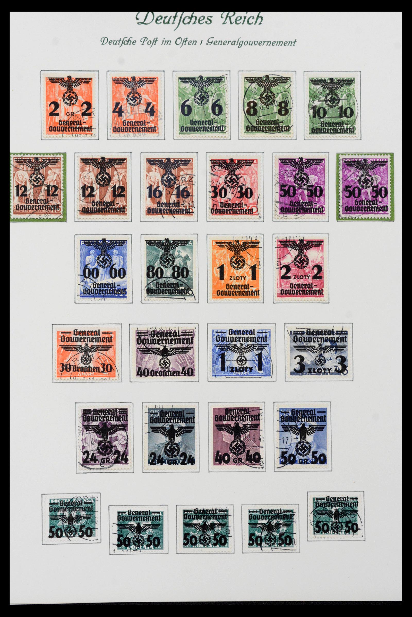 39843 0012 - Stamp collection 39843 German occupations WW II 1939-1945.