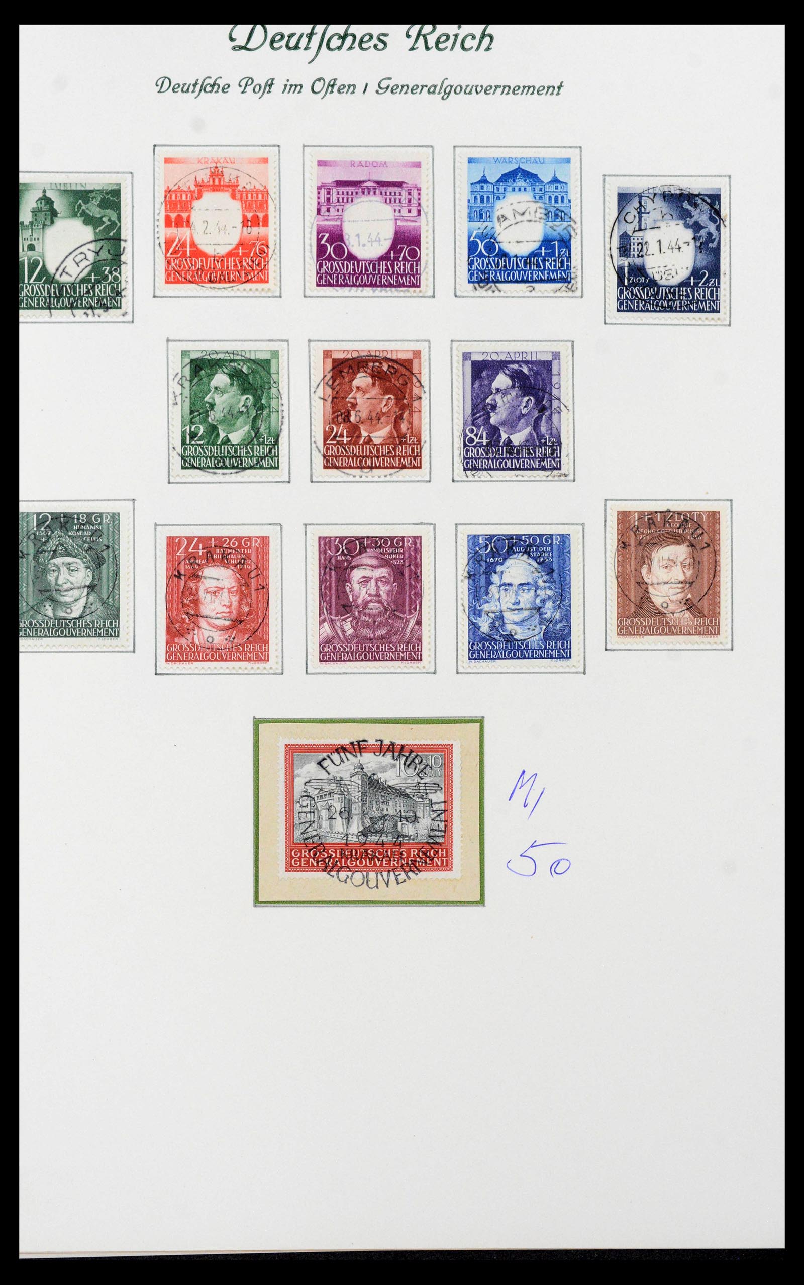 39843 0019 - Stamp collection 39843 German occupations WW II 1939-1945.