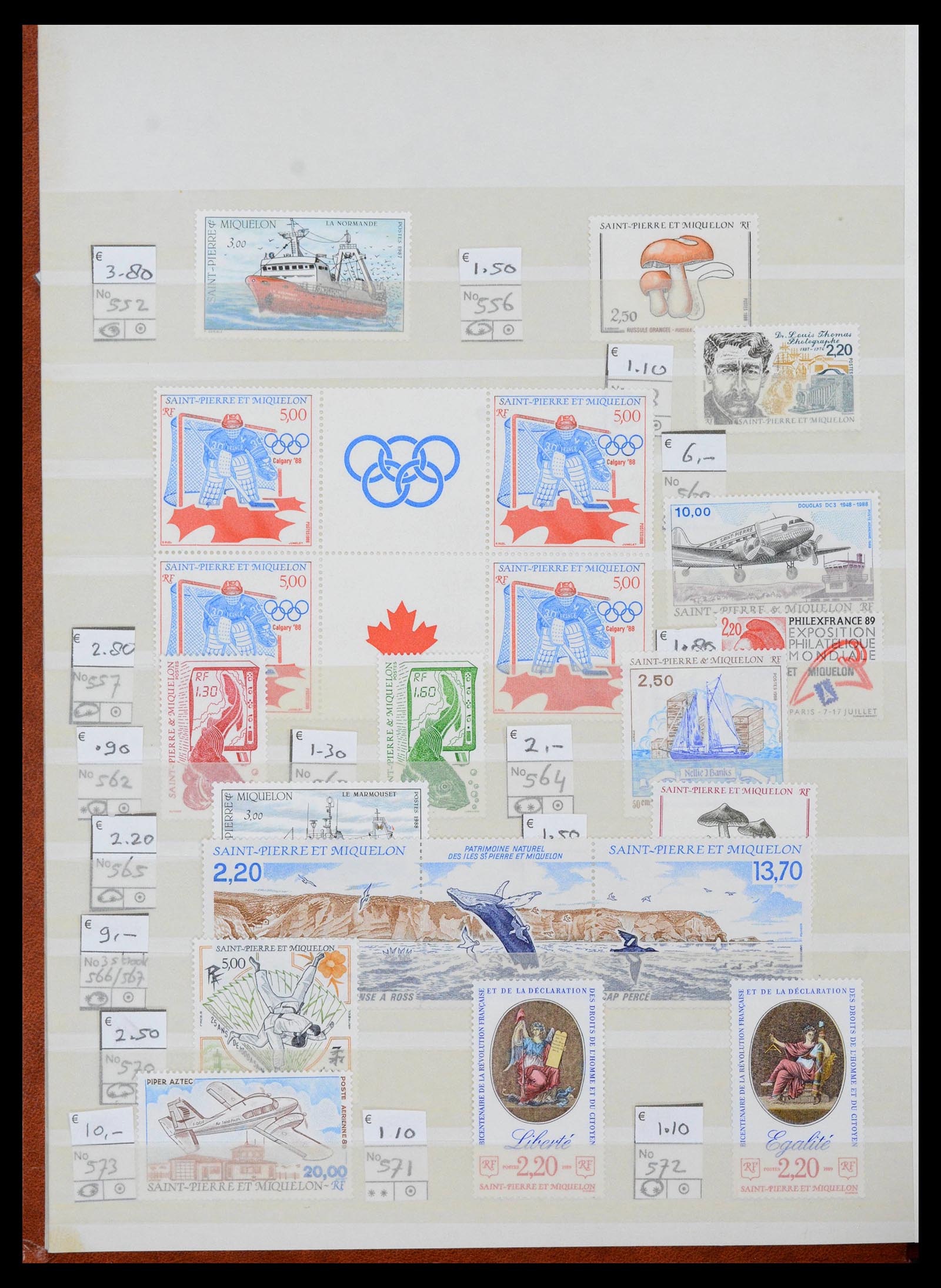 39848 0014 - Stamp collection 39848 St. Pierre et Miquelon 1885-2000.