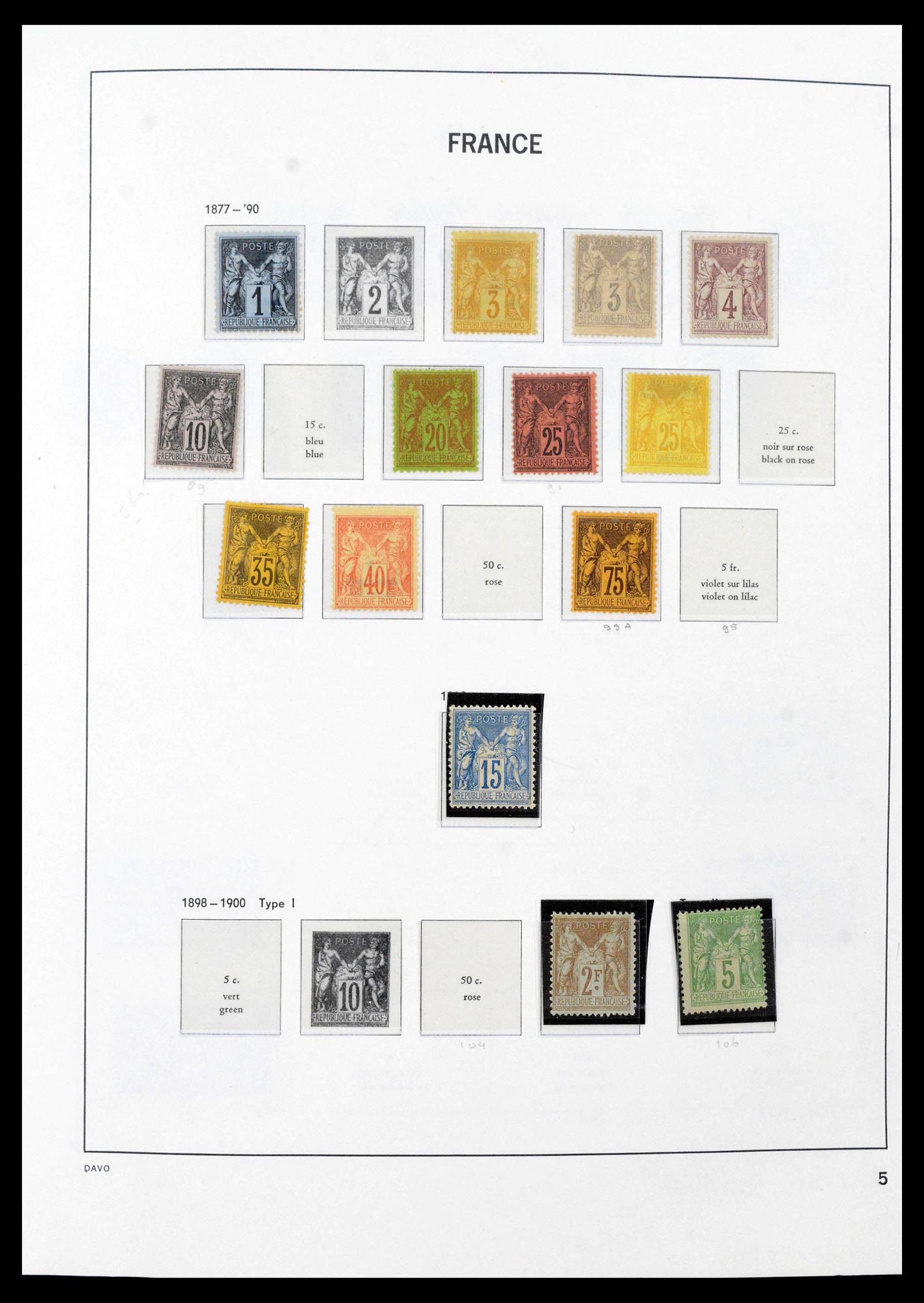 39851 0005 - Stamp collection 39851 France 1852-1960.