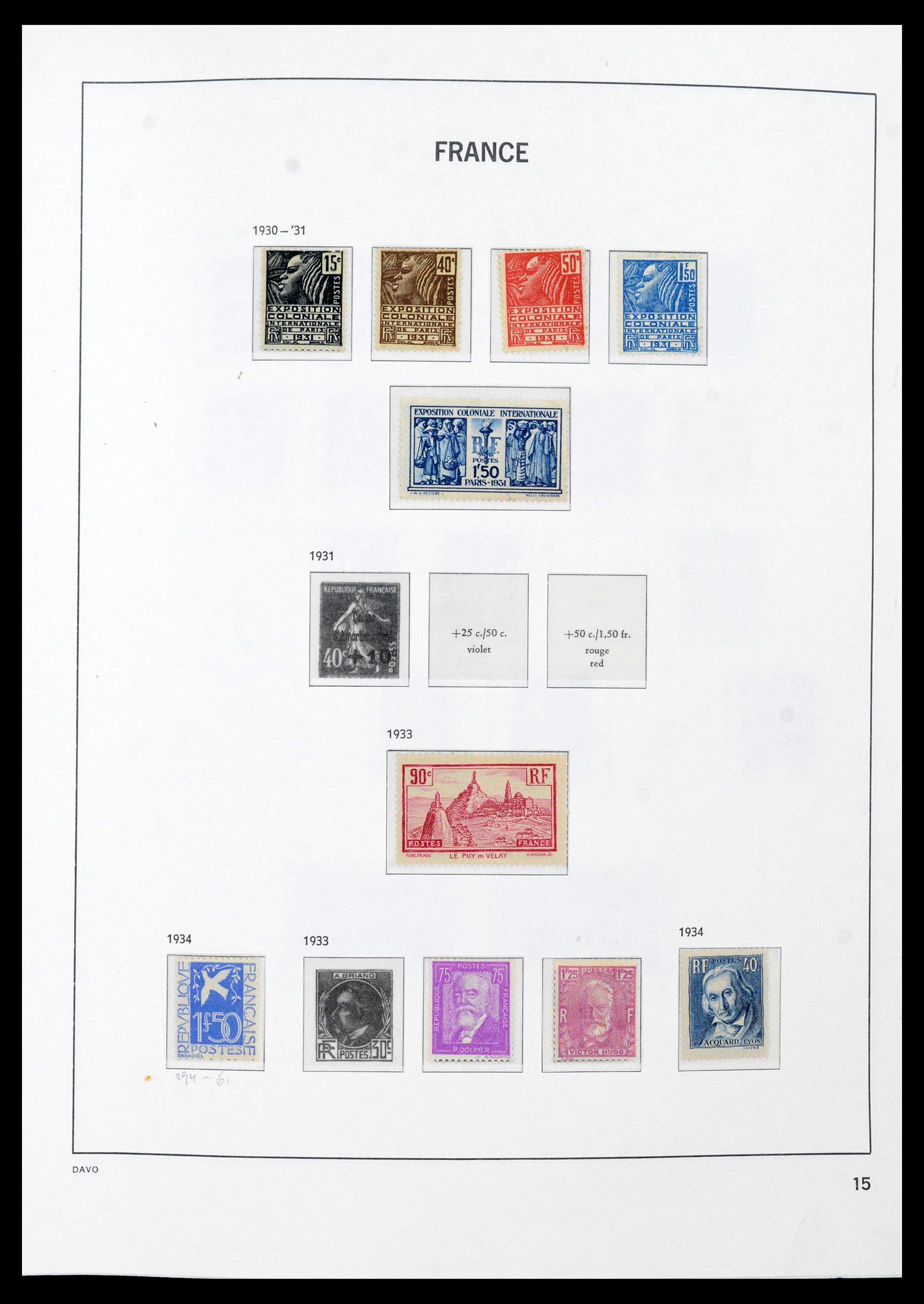 39851 0015 - Stamp collection 39851 France 1852-1960.