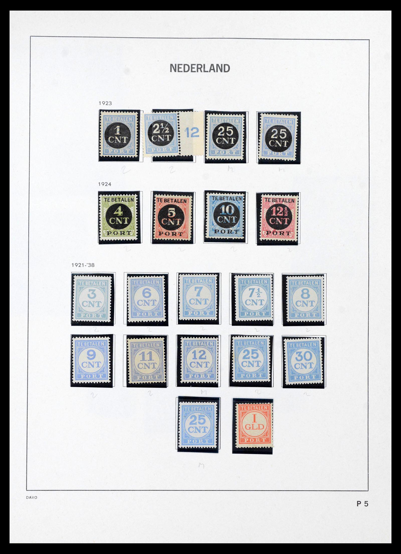 39853 0004 - Stamp collection 39853 Netherlands postage dues 1870-1958.