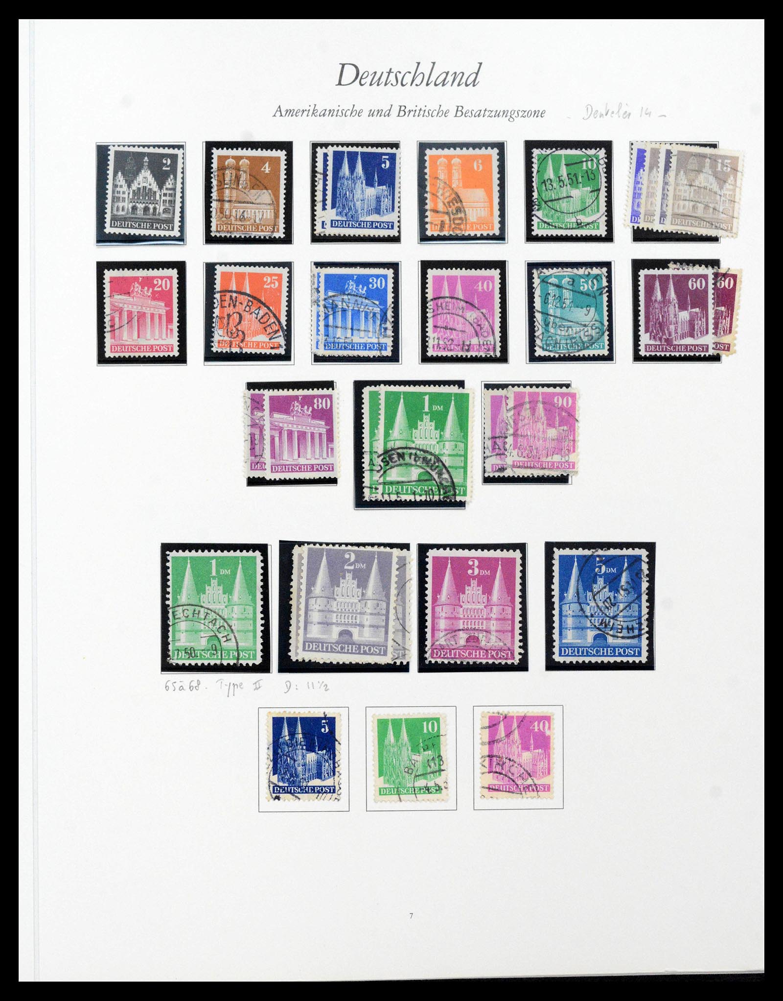 39858 0014 - Stamp collection 39858 Bundespost 1945-1976.