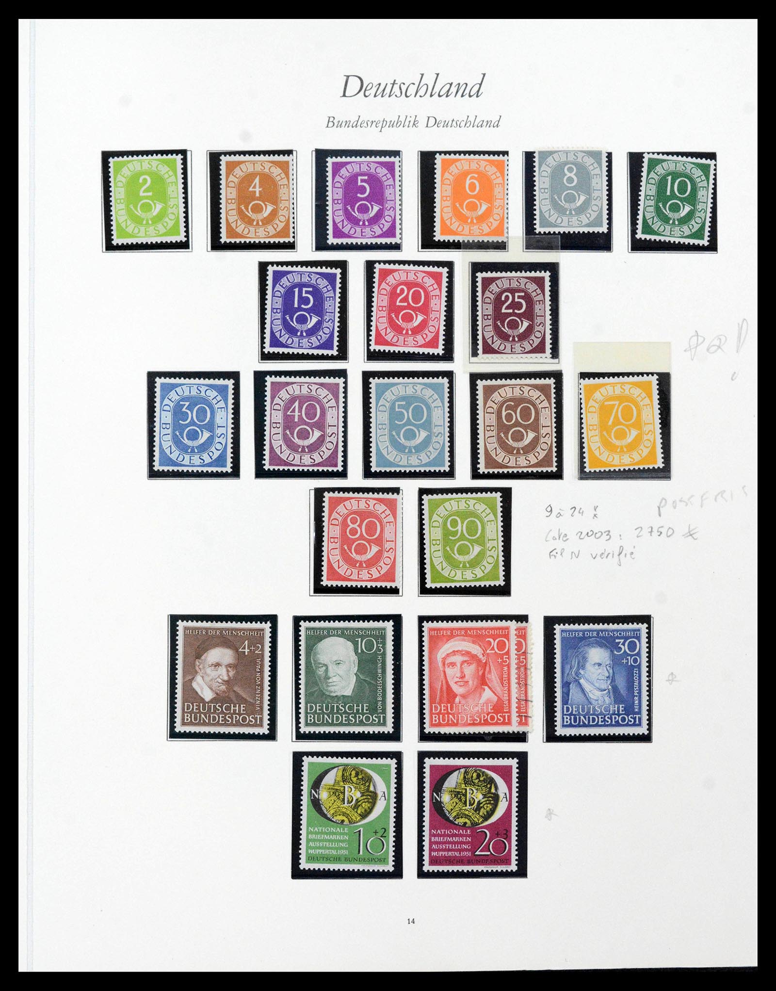 39858 0019 - Stamp collection 39858 Bundespost 1945-1976.