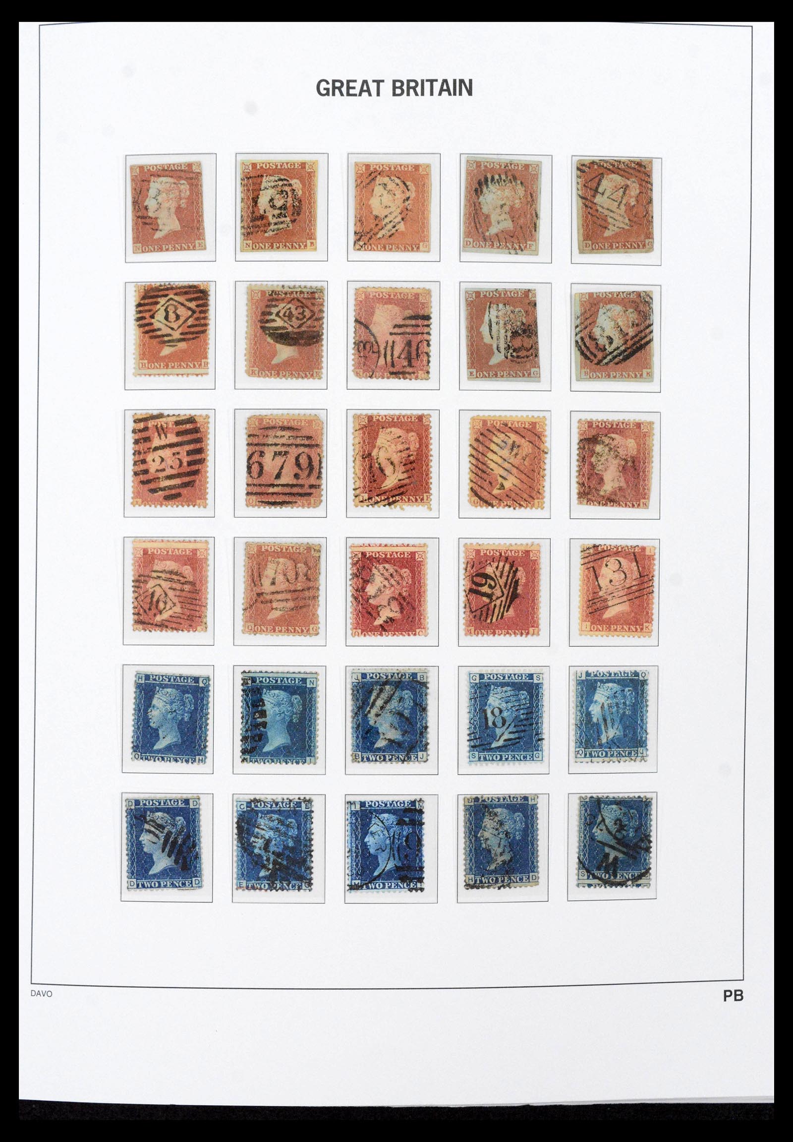 39859 0001 - Stamp collection 39859 Great Britain 1840-1988.