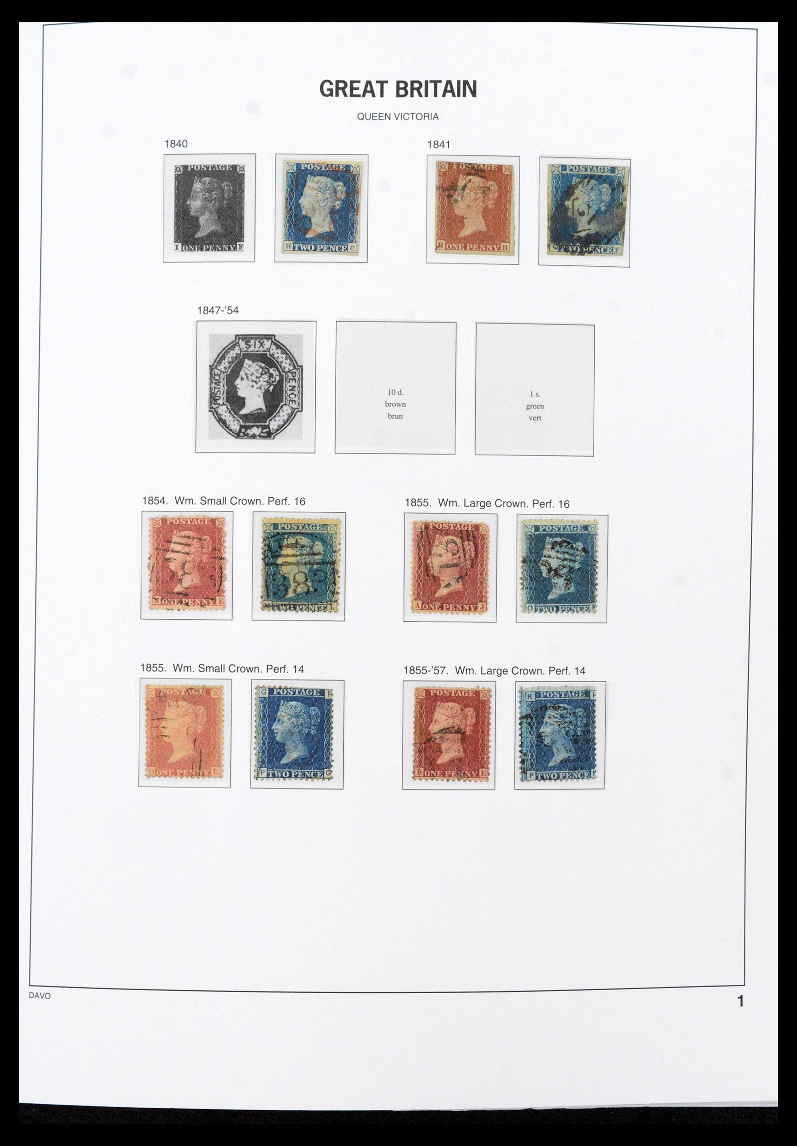 39859 0002 - Stamp collection 39859 Great Britain 1840-1988.