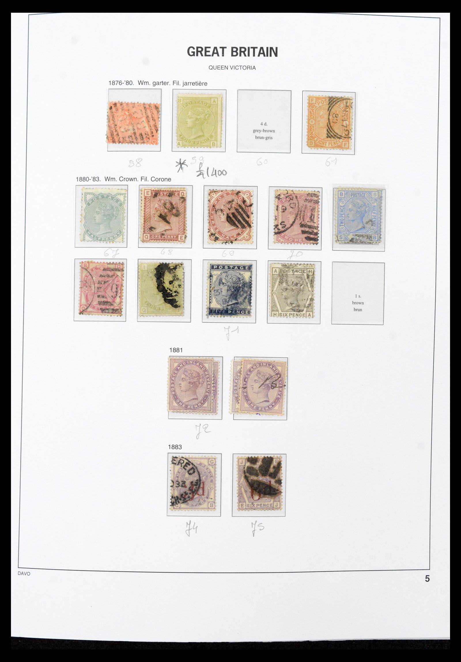 39859 0006 - Stamp collection 39859 Great Britain 1840-1988.