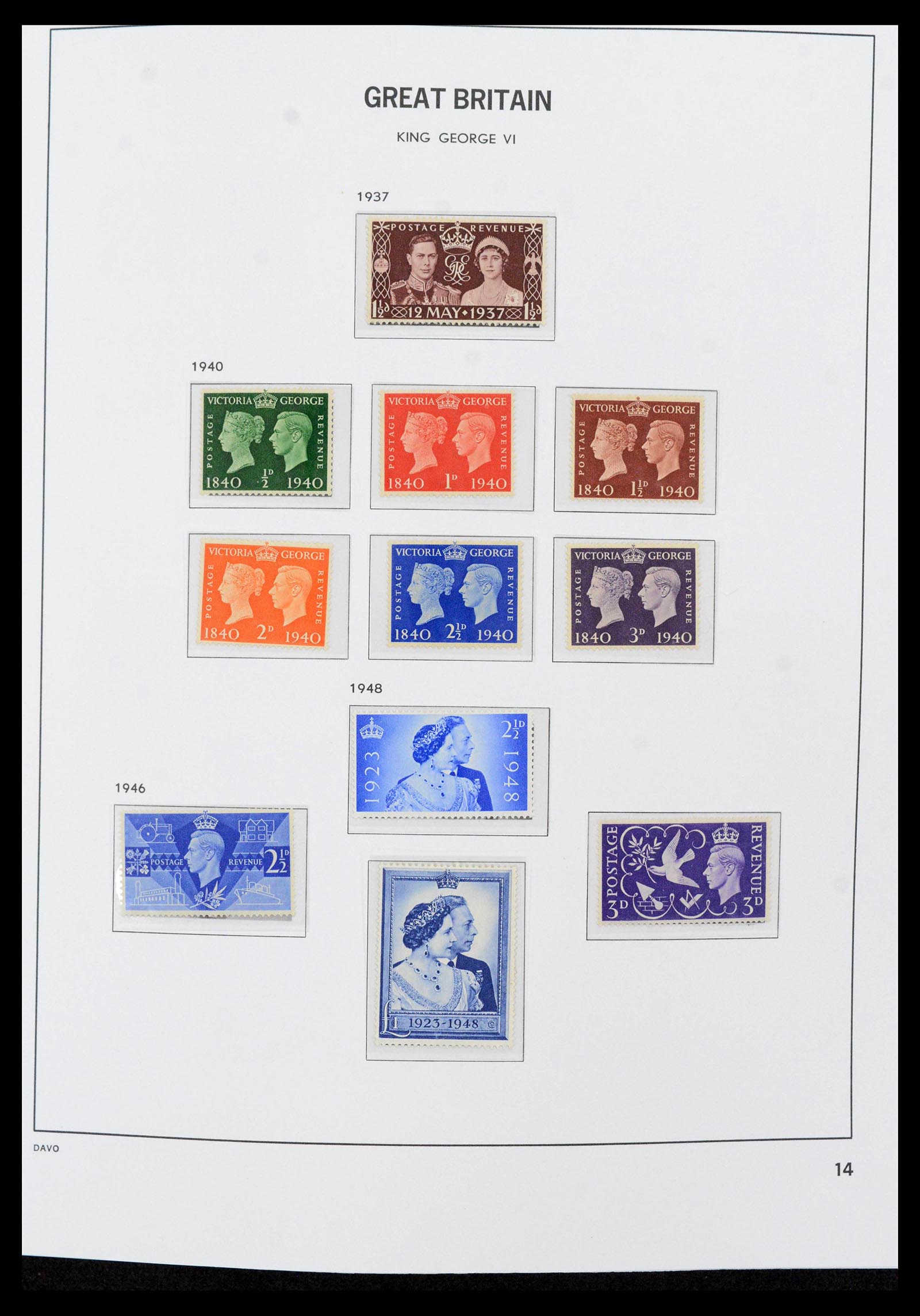 39859 0015 - Stamp collection 39859 Great Britain 1840-1988.