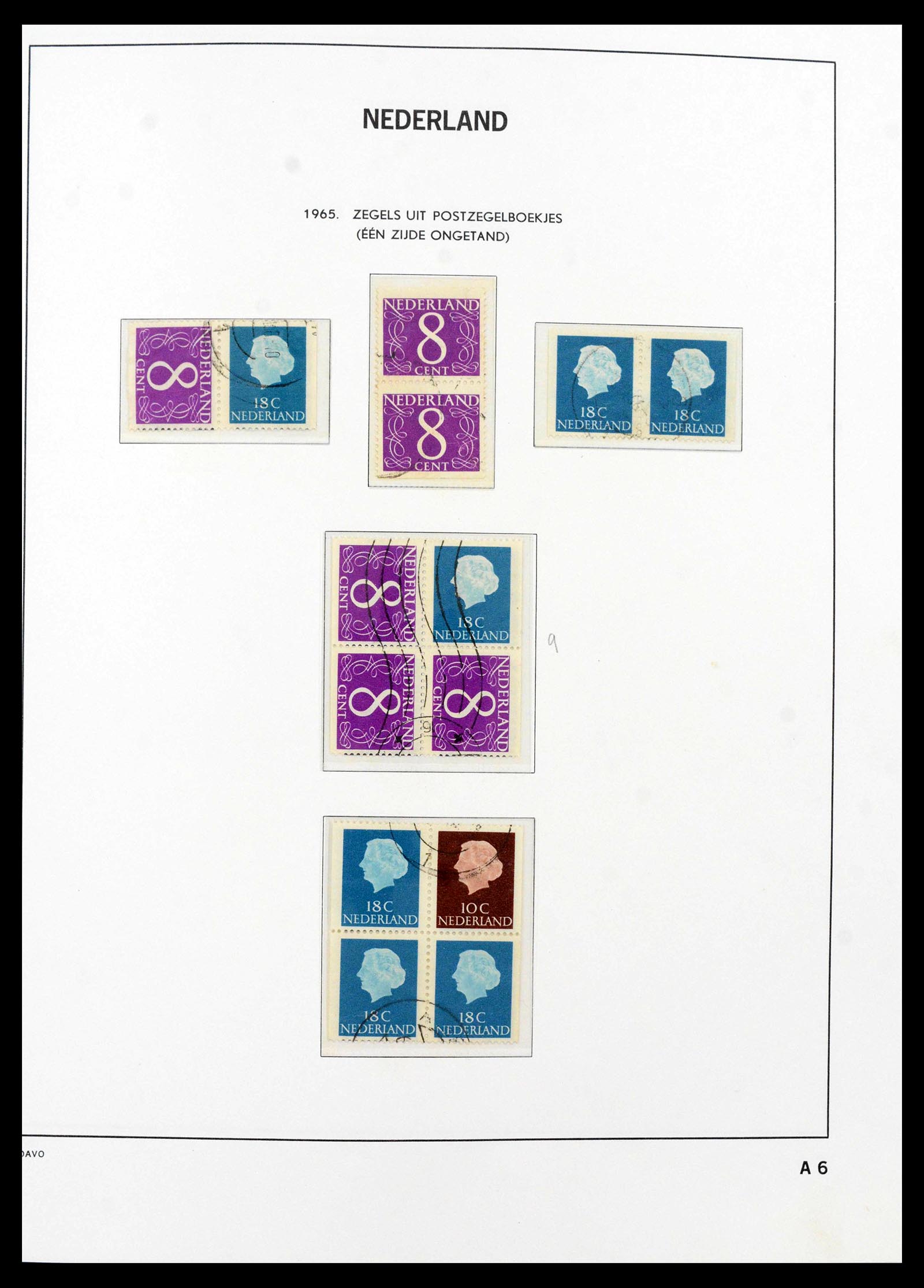 39866 0007 - Stamp collection 39866 Netherlands back of the book 1870-1995.