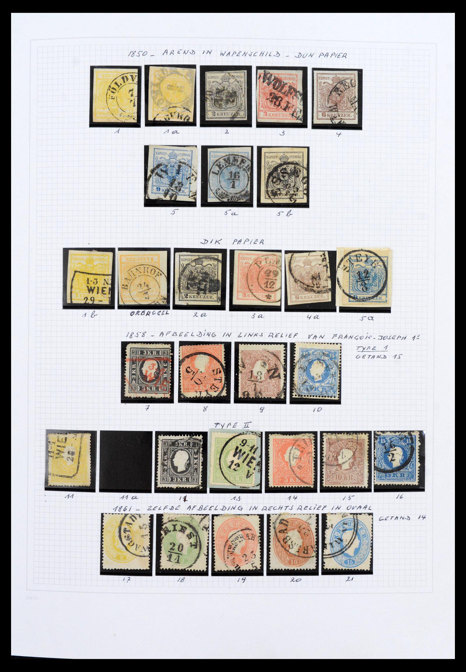 39867 0001 - Stamp collection 39867 Austria 1850-1959.