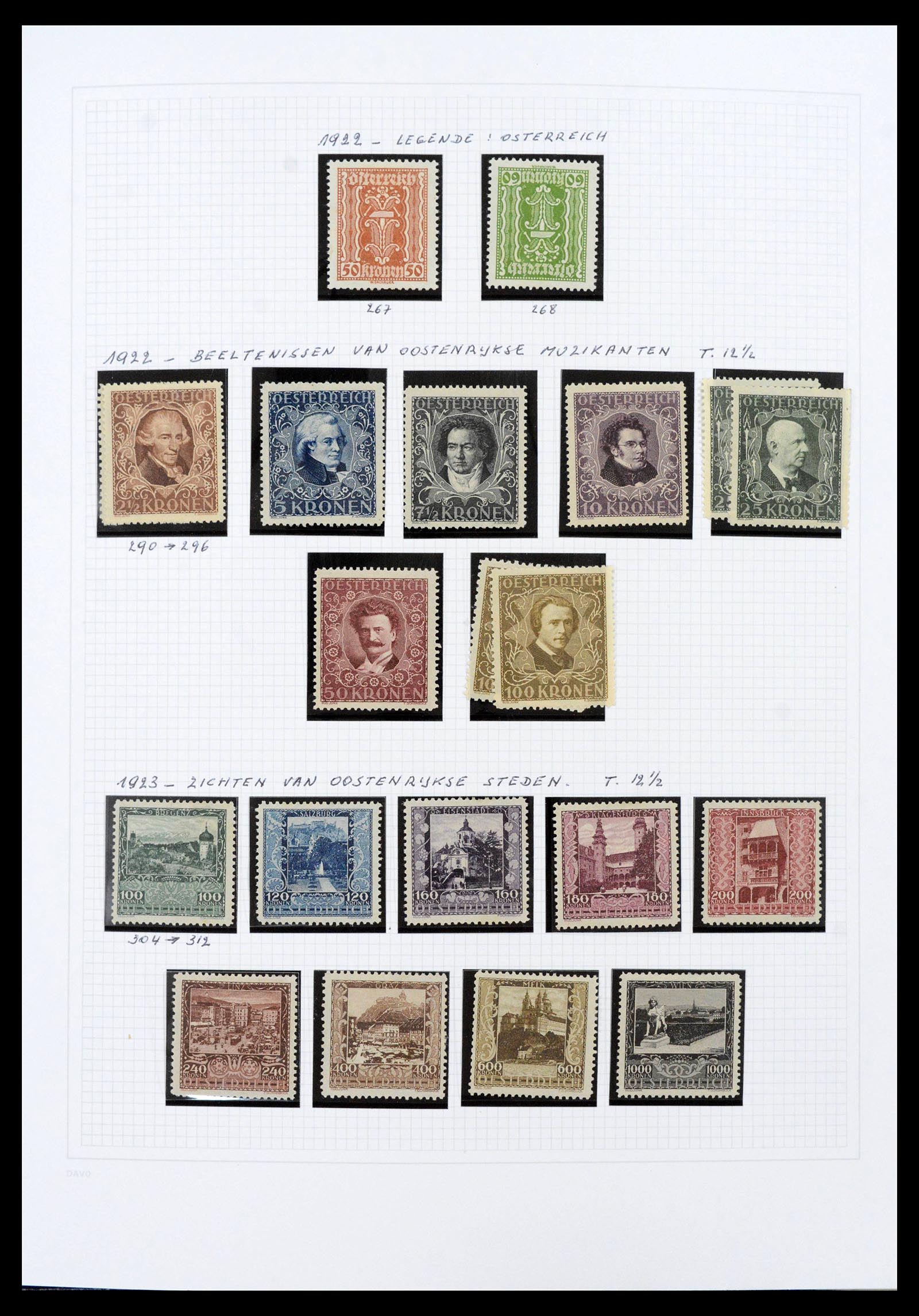 39867 0015 - Stamp collection 39867 Austria 1850-1959.